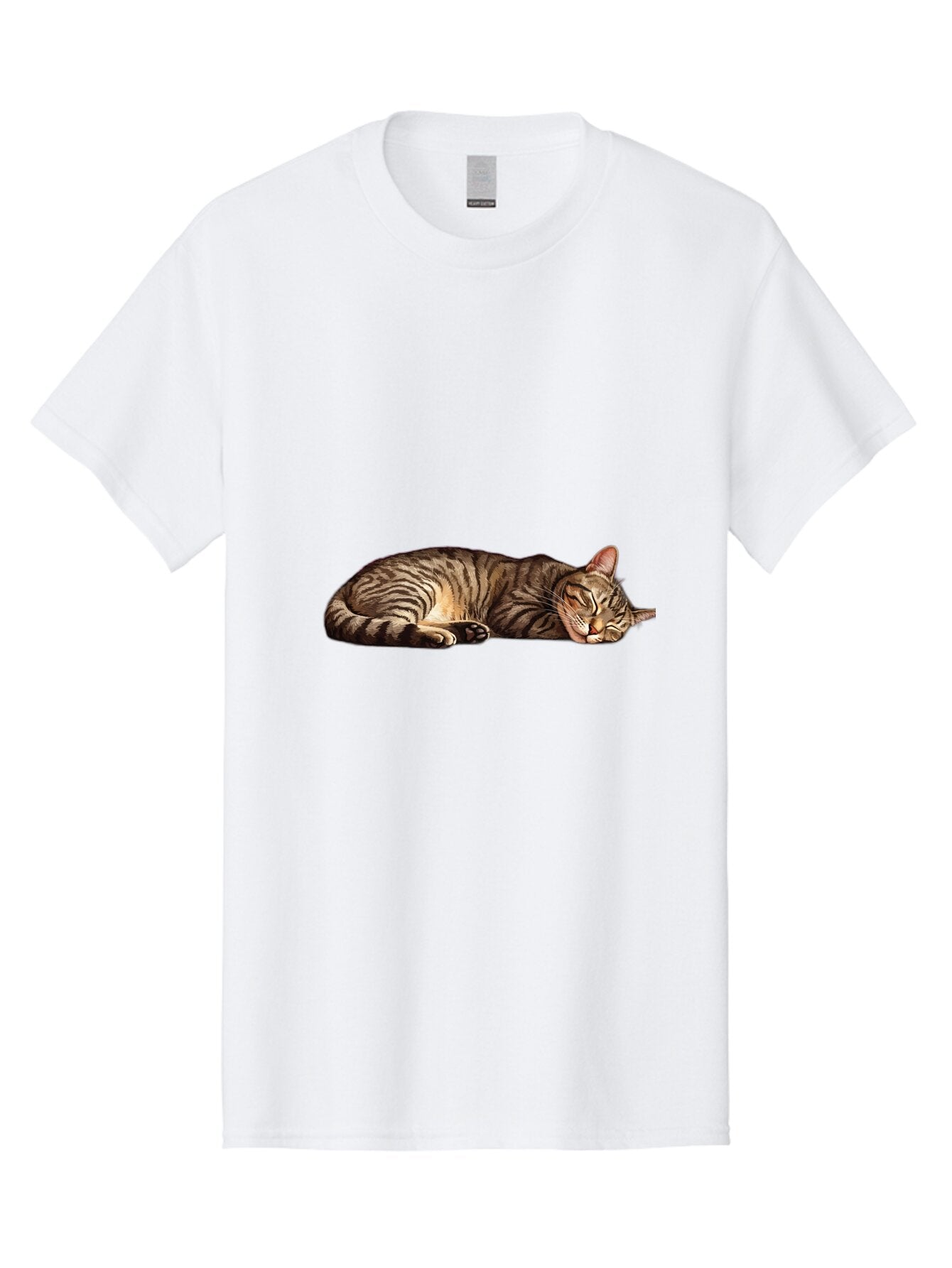 Sleeping-Tabby-Cat-4 Men'S Graphic Tee, 100% Cotton, Comfortable Casual Summer Wear, Machine Washable, Vintage Camera, Old Camera, Antique Camera, Black Camera, Classic Photography, Photography Equipment, Nostalgic Device, Film Camera, Bao888