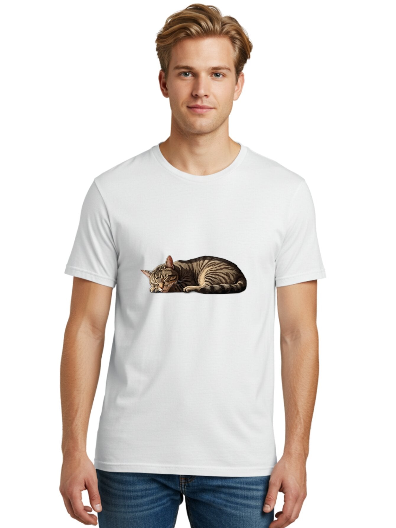 Sleeping-Tabby-Cat Men'S Graphic Tee, 100% Cotton, Comfortable Casual Summer Wear, Machine Washable, Vintage Camera, Old Camera, Antique Camera, Black Camera, Classic Photography, Photography Equipment, Nostalgic Device, Film Camera, Bao890 19