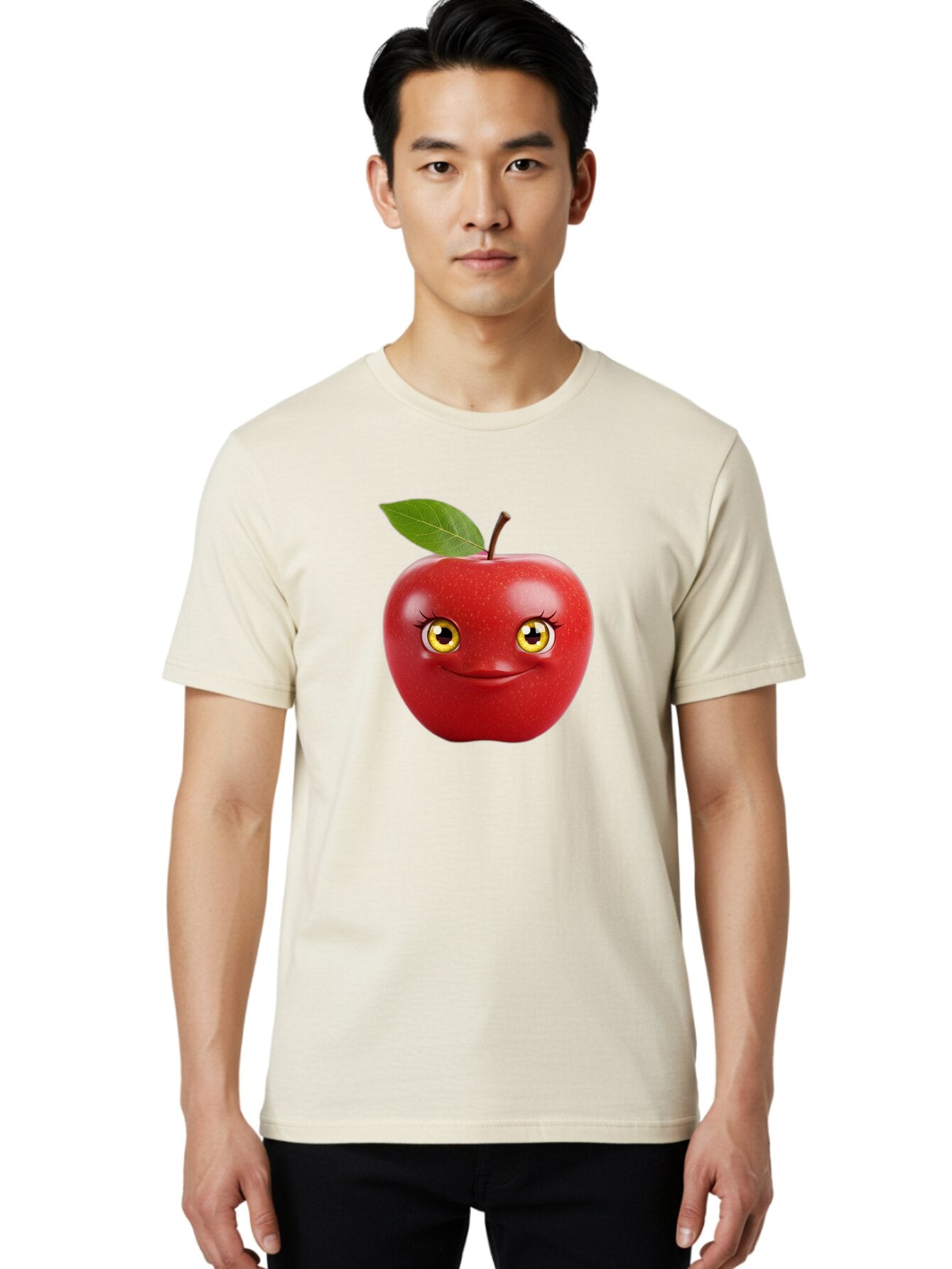 Smiling-Apple-2 Men'S Graphic Tee, 100% Cotton, Comfortable Casual Summer Wear, Machine Washable, Vintage Camera, Old Camera, Antique Camera, Black Camera, Classic Photography, Photography Equipment, Nostalgic Device, Film Camera, Camera Art Bao896 30