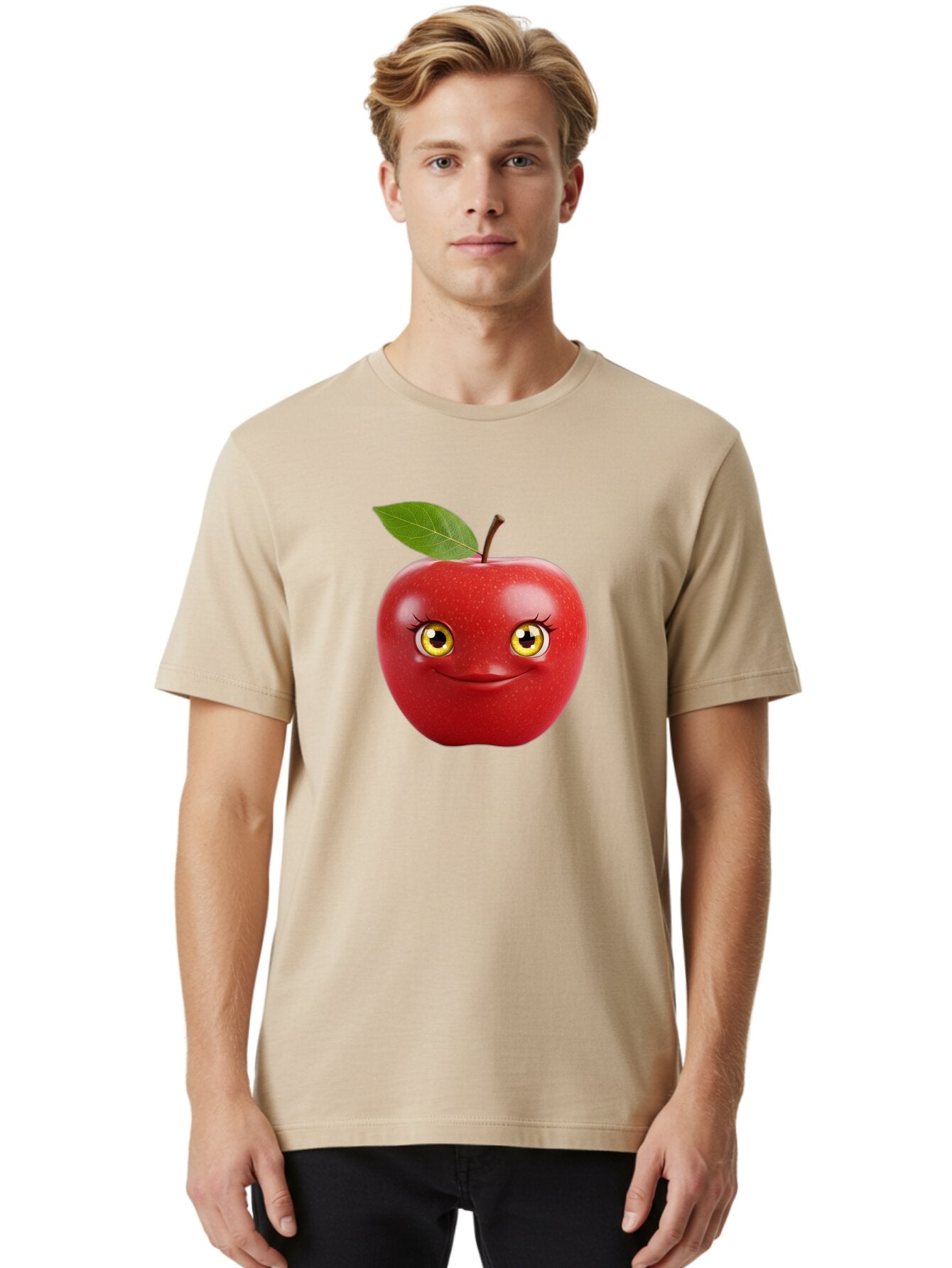 Smiling-Apple-2 Men'S Graphic Tee, 100% Cotton, Comfortable Casual Summer Wear, Machine Washable, Vintage Camera, Old Camera, Antique Camera, Black Camera, Classic Photography, Photography Equipment, Nostalgic Device, Film Camera, Camera Art Bao896 25