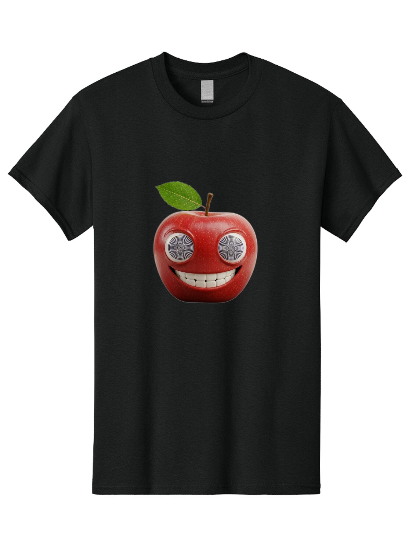 Smiling-Apple-3 Men'S Graphic Tee, 100% Cotton, Comfortable Casual Summer Wear, Machine Washable, Vintage Camera, Old Camera, Antique Camera, Black Camera, Classic Photography, Photography Equipment, Nostalgic Device, Film Camera, Camera Art Bao897 5