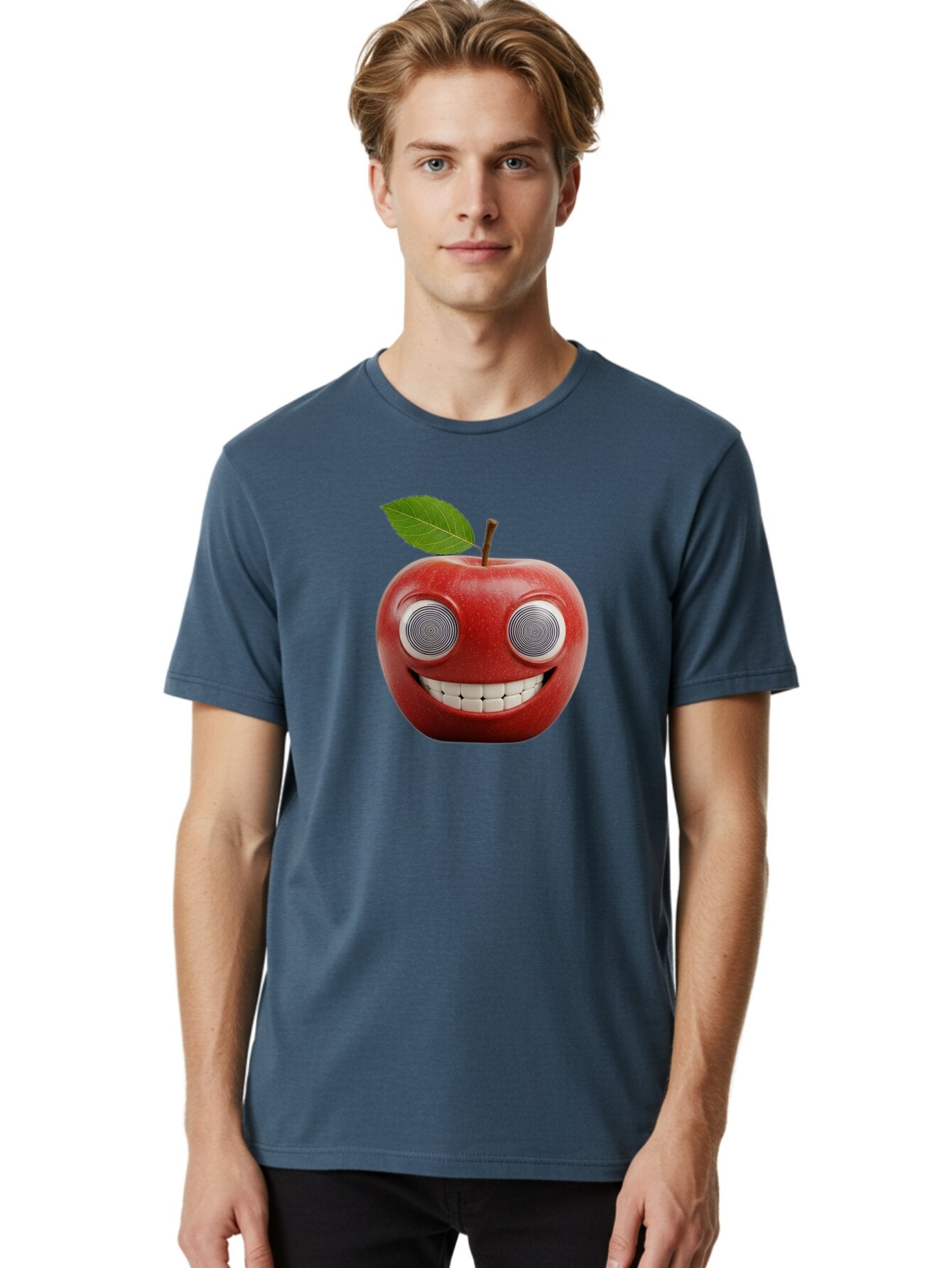 Smiling-Apple-3 Men'S Graphic Tee, 100% Cotton, Comfortable Casual Summer Wear, Machine Washable, Vintage Camera, Old Camera, Antique Camera, Black Camera, Classic Photography, Photography Equipment, Nostalgic Device, Film Camera, Camera Art Bao897 16