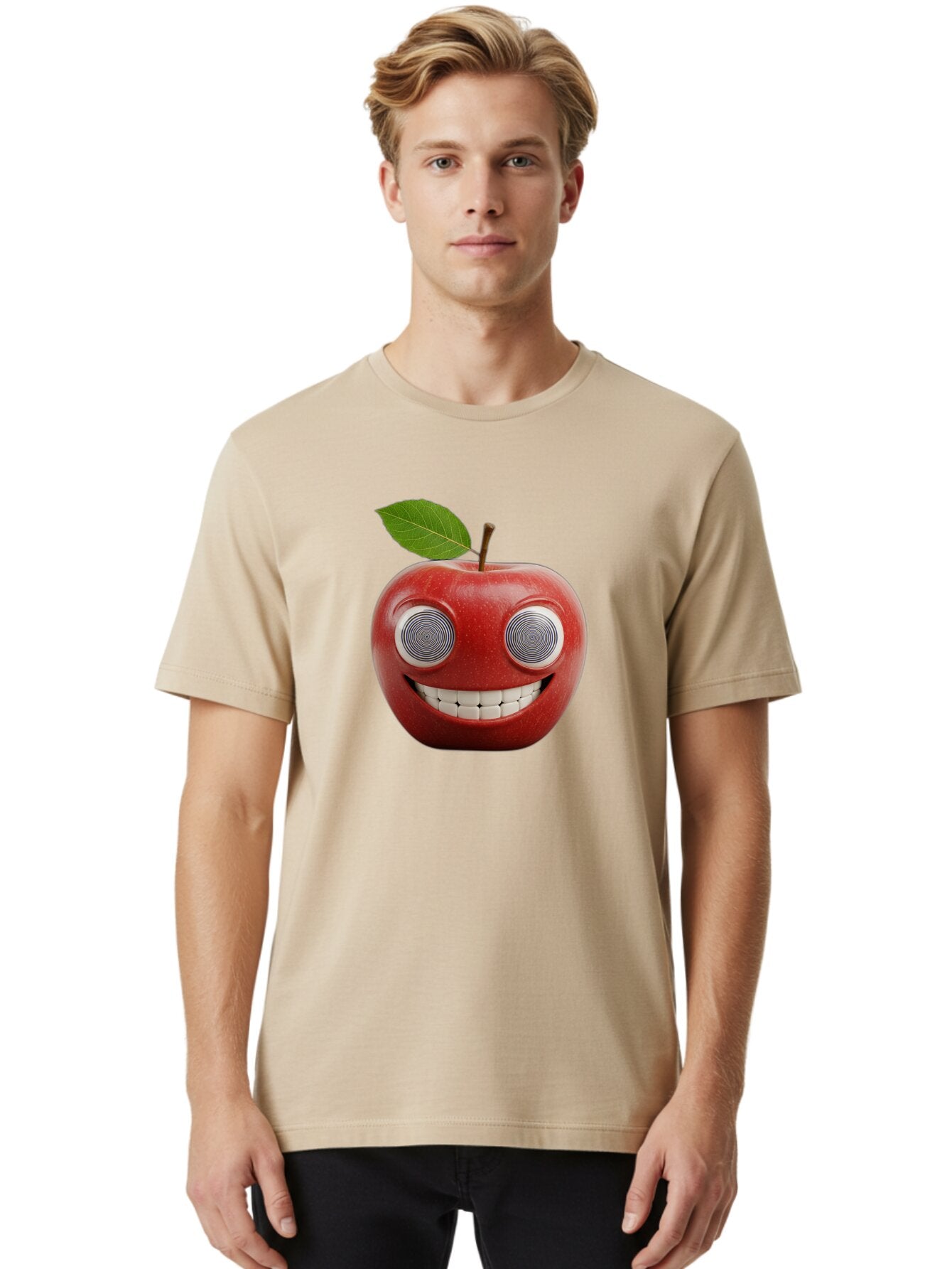 Smiling-Apple-3 Men'S Graphic Tee, 100% Cotton, Comfortable Casual Summer Wear, Machine Washable, Vintage Camera, Old Camera, Antique Camera, Black Camera, Classic Photography, Photography Equipment, Nostalgic Device, Film Camera, Camera Art Bao897 26