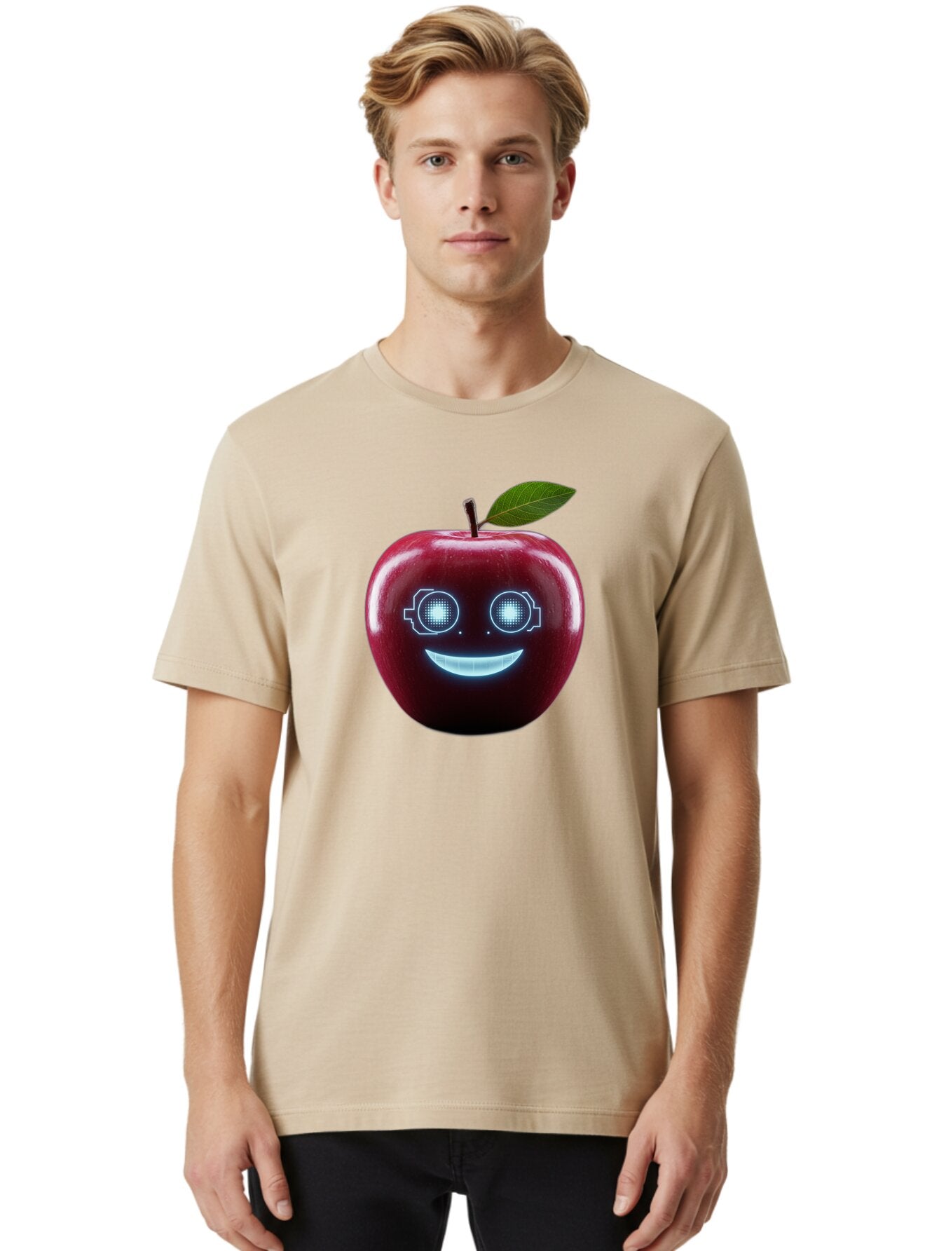 Smiling-Apple-4 Men'S Graphic Tee, 100% Cotton, Comfortable Casual Summer Wear, Machine Washable, Vintage Camera, Old Camera, Antique Camera, Black Camera, Classic Photography, Photography Equipment, Nostalgic Device, Film Camera, Camera Art Bao898 18