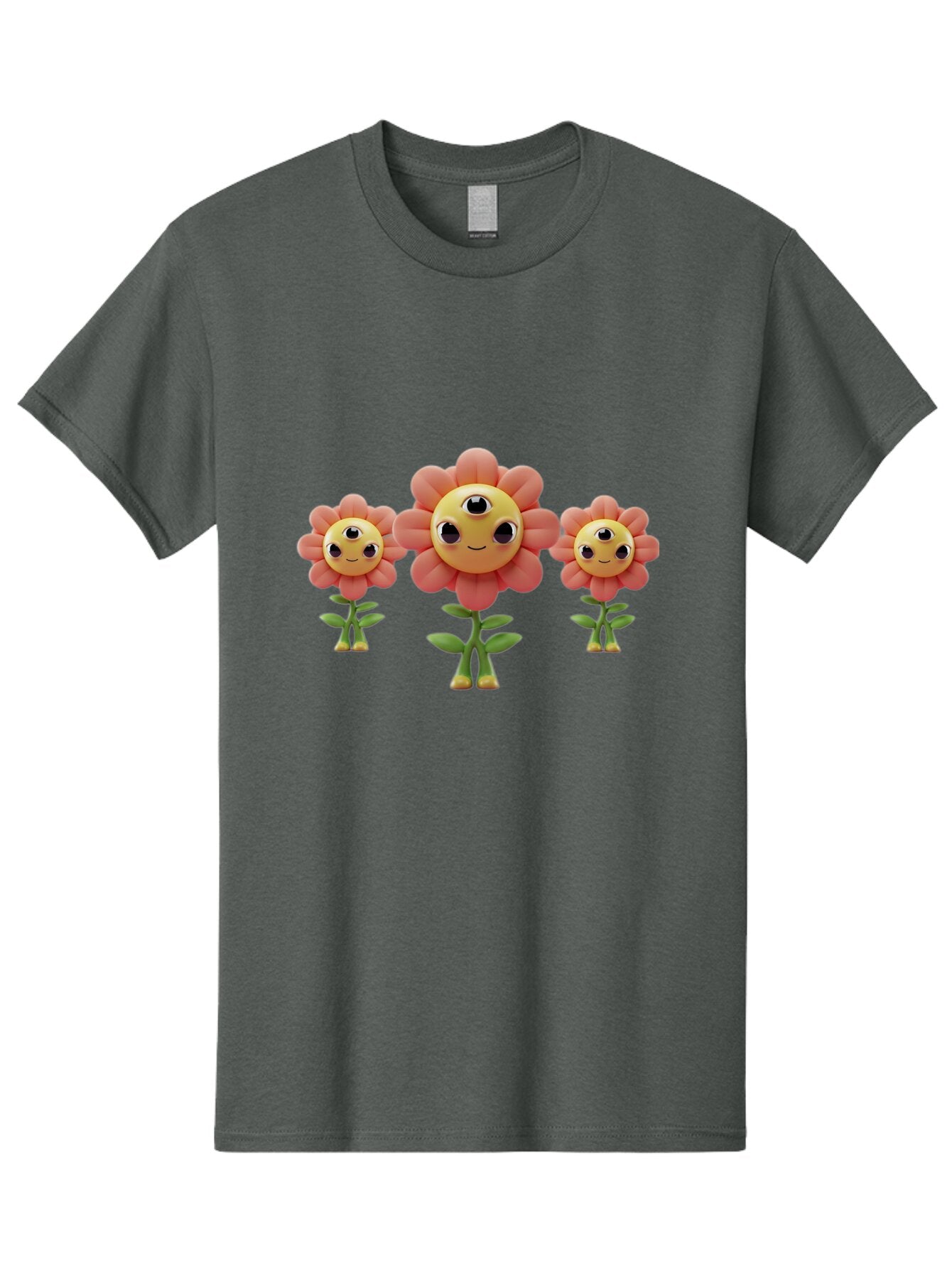 Smiling-Flowers-1 Men'S Graphic Tee, 100% Cotton, Comfortable Casual Summer Wear, Machine Washable, Vintage Camera, Old Camera, Antique Camera, Black Camera, Classic Photography, Photography Equipment, Nostalgic Device, Film Camera, Camera Art Bao900 9