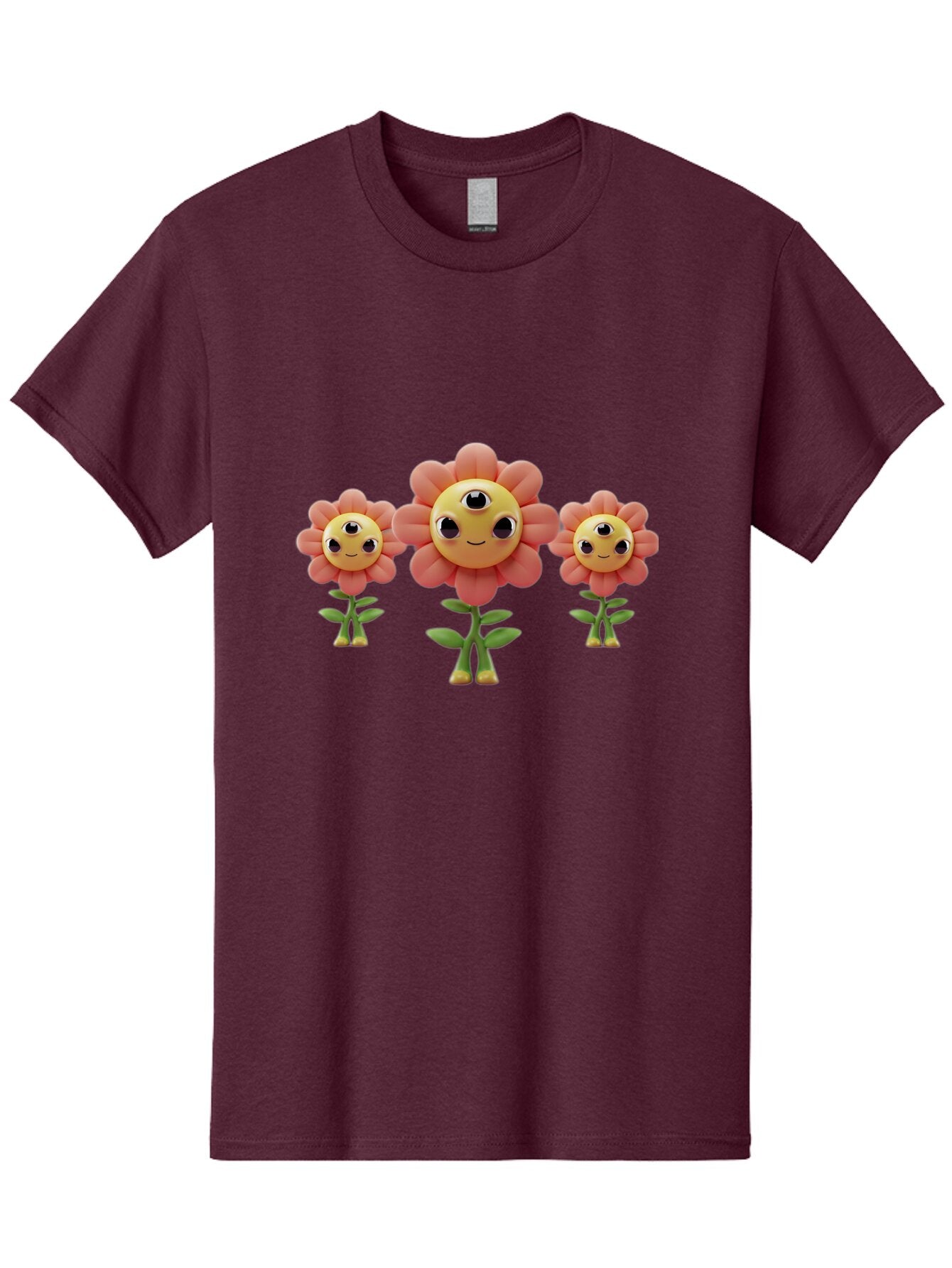 Smiling-Flowers-1 Men'S Graphic Tee, 100% Cotton, Comfortable Casual Summer Wear, Machine Washable, Vintage Camera, Old Camera, Antique Camera, Black Camera, Classic Photography, Photography Equipment, Nostalgic Device, Film Camera, Camera Art Bao900 6