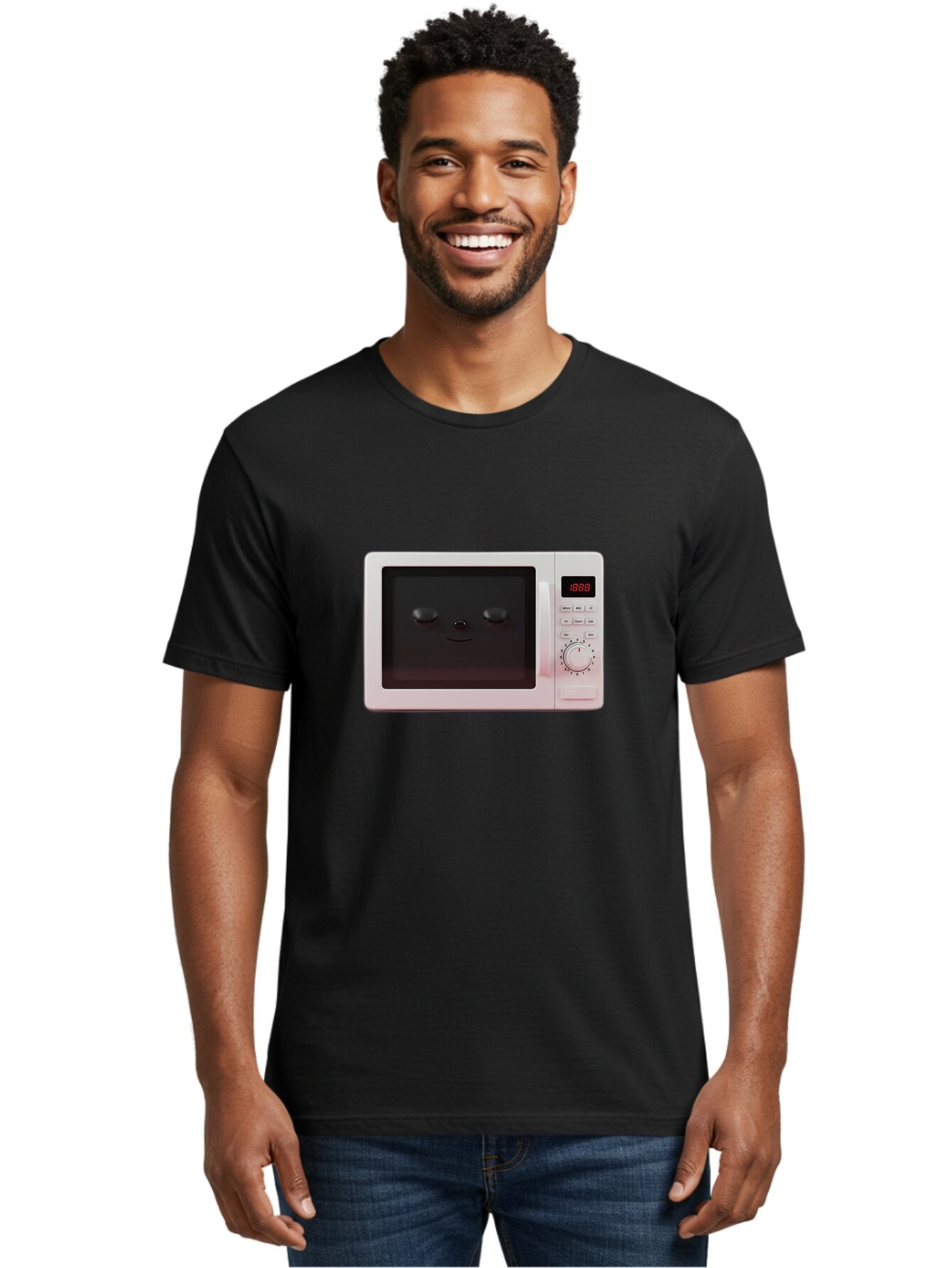 Smiling-Microwave Men'S Graphic Tee, 100% Cotton, Comfortable Casual Summer Wear, Machine Washable, Vintage Camera, Old Camera, Antique Camera, Black Camera, Classic Photography, Photography Equipment, Nostalgic Device, Film Camera, Camera Art Bao902 25