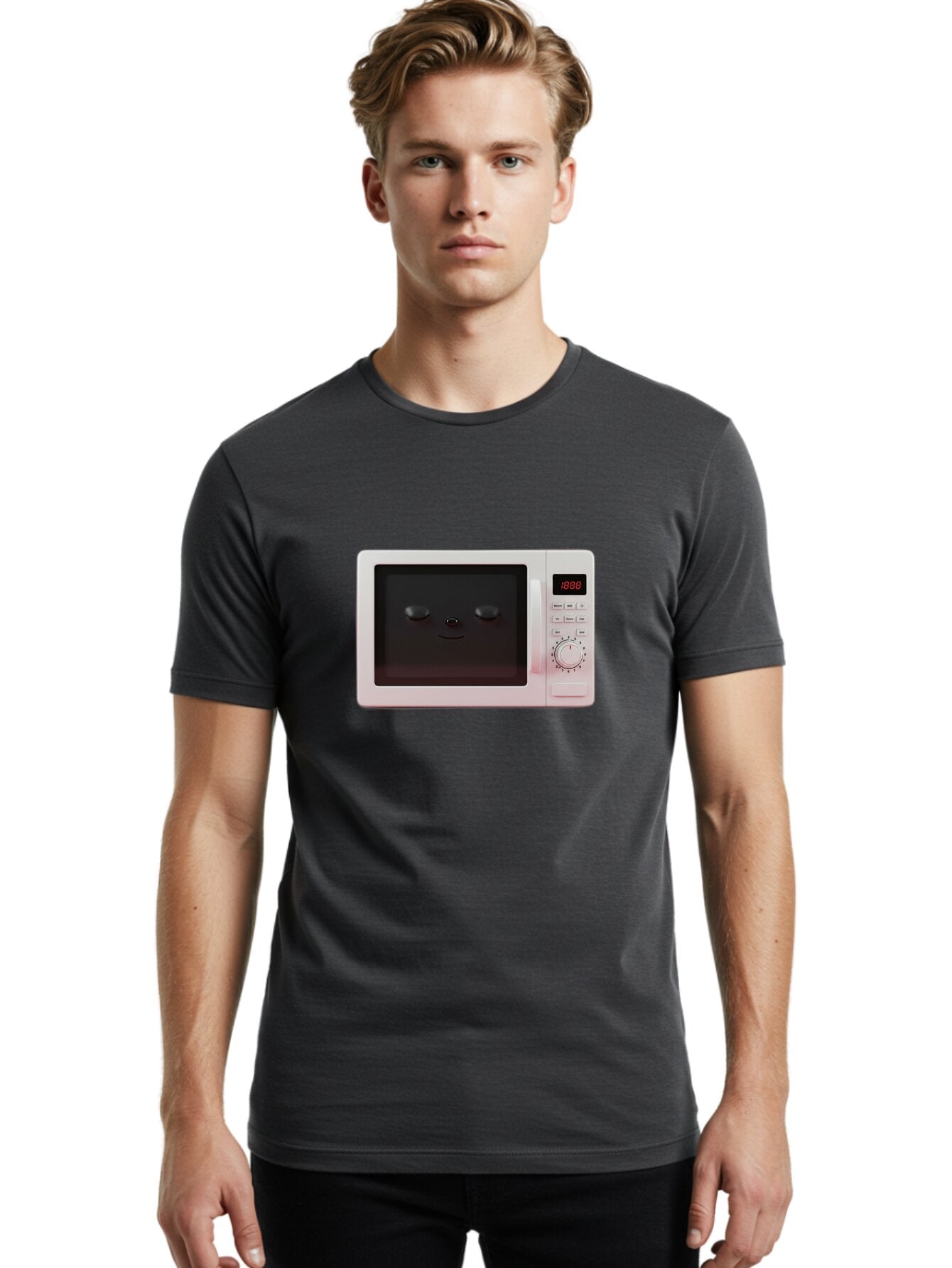 Smiling-Microwave Men'S Graphic Tee, 100% Cotton, Comfortable Casual Summer Wear, Machine Washable, Vintage Camera, Old Camera, Antique Camera, Black Camera, Classic Photography, Photography Equipment, Nostalgic Device, Film Camera, Camera Art Bao902 23
