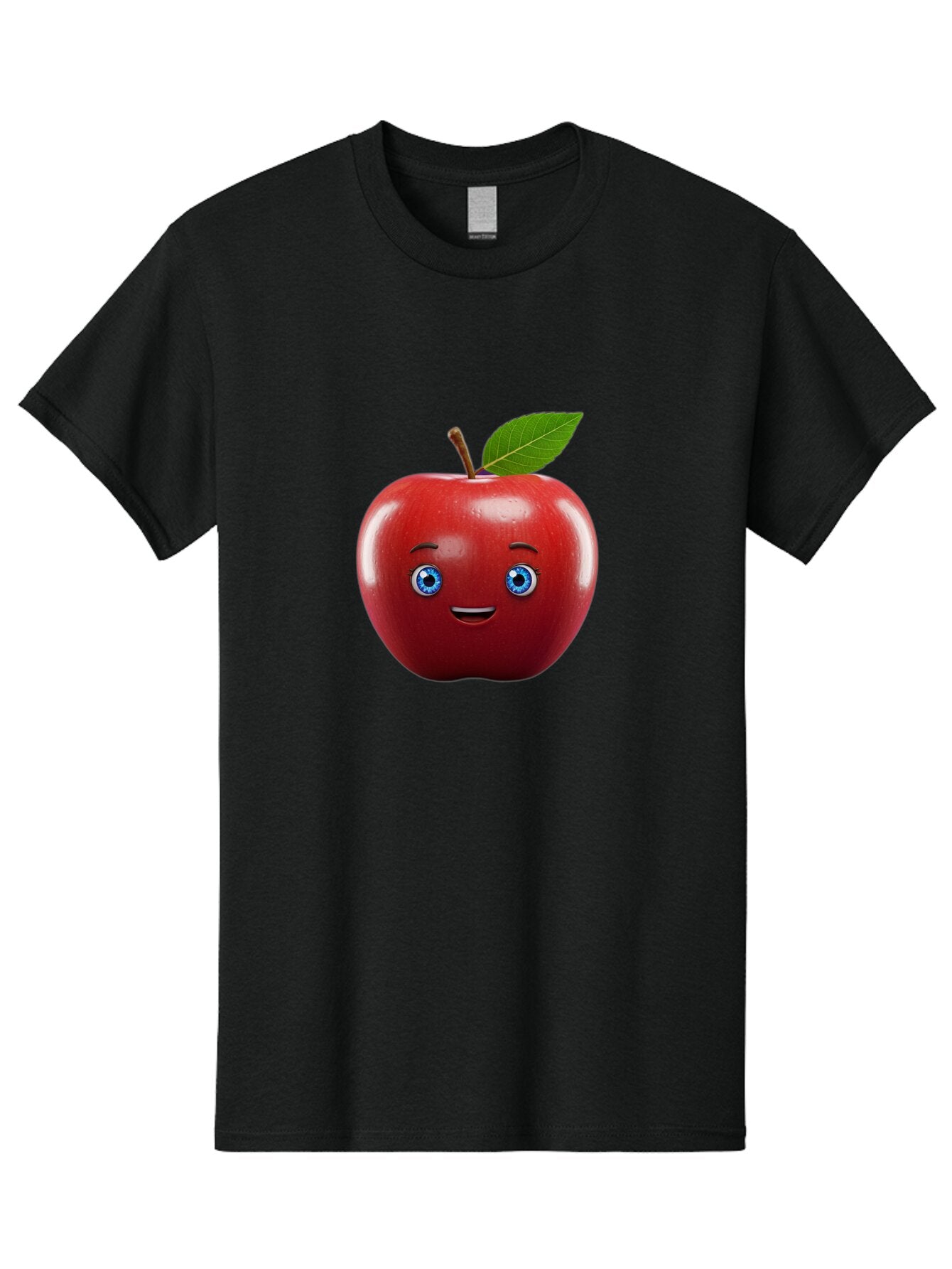 Smiling-Red-Apple-1 Men'S Graphic Tee, 100% Cotton, Comfortable Casual Summer Wear, Machine Washable, Vintage Camera, Old Camera, Antique Camera, Black Camera, Classic Photography, Photography Equipment, Nostalgic Device, Film Camera, Bao903