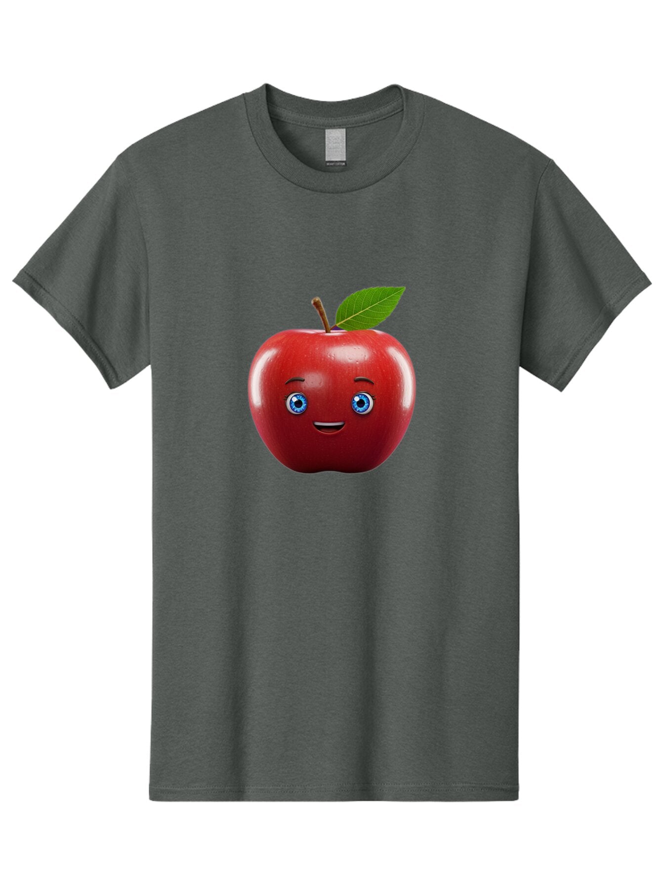 Smiling-Red-Apple-1 Men'S Graphic Tee, 100% Cotton, Comfortable Casual Summer Wear, Machine Washable, Vintage Camera, Old Camera, Antique Camera, Black Camera, Classic Photography, Photography Equipment, Nostalgic Device, Film Camera, Bao903 10