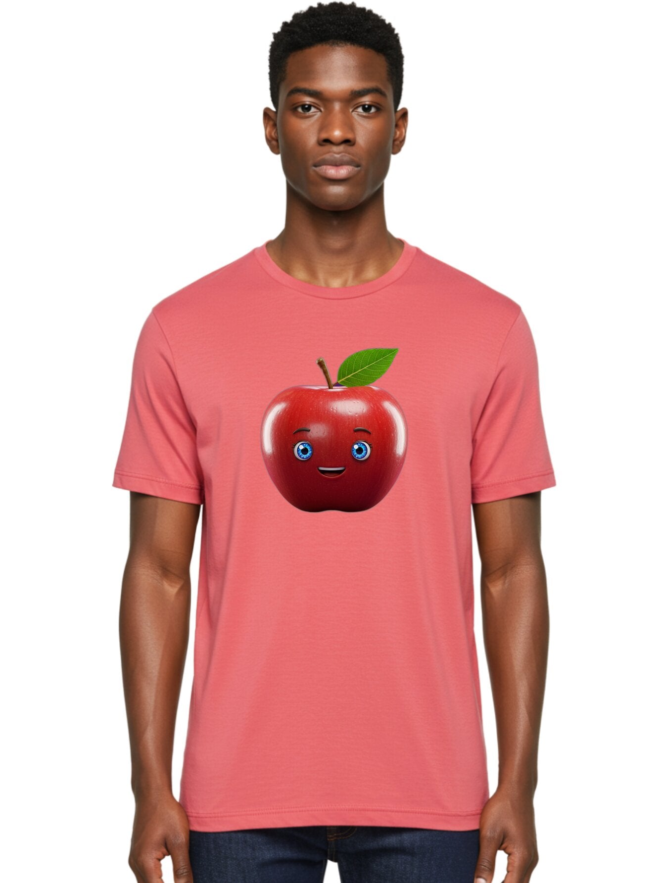 Smiling-Red-Apple-1 Men'S Graphic Tee, 100% Cotton, Comfortable Casual Summer Wear, Machine Washable, Vintage Camera, Old Camera, Antique Camera, Black Camera, Classic Photography, Photography Equipment, Nostalgic Device, Film Camera, Bao903 23