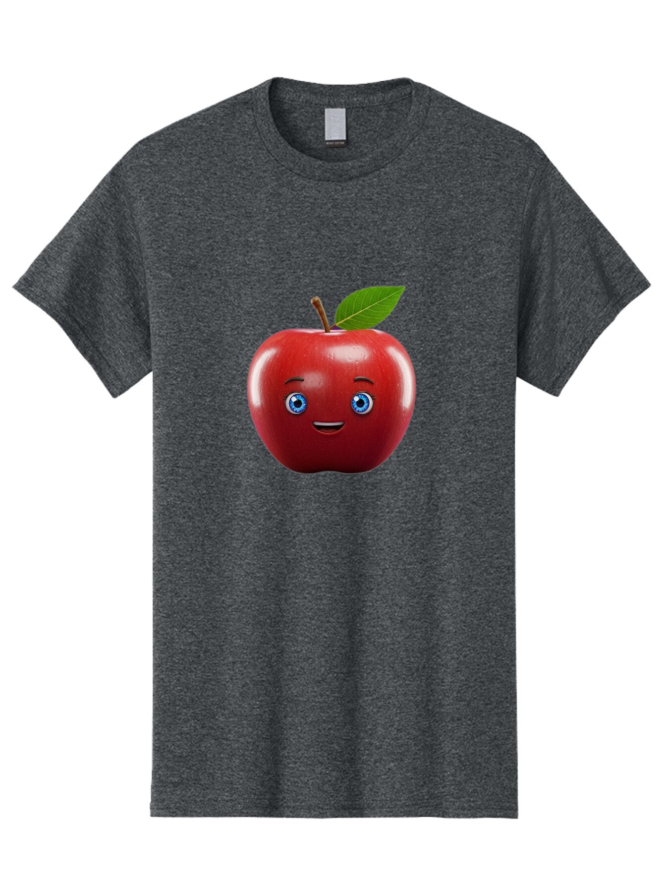 Smiling-Red-Apple-1 Men'S Graphic Tee, 100% Cotton, Comfortable Casual Summer Wear, Machine Washable, Vintage Camera, Old Camera, Antique Camera, Black Camera, Classic Photography, Photography Equipment, Nostalgic Device, Film Camera, Bao903 15