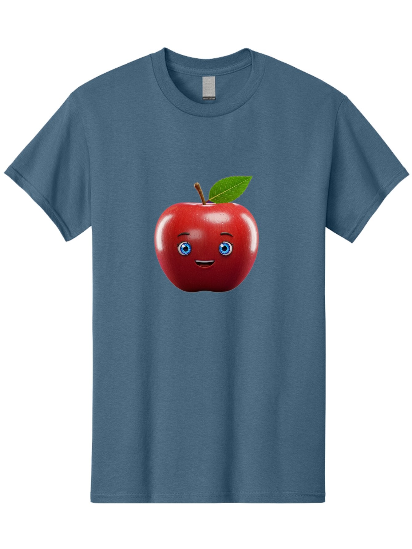 Smiling-Red-Apple-1 Men'S Graphic Tee, 100% Cotton, Comfortable Casual Summer Wear, Machine Washable, Vintage Camera, Old Camera, Antique Camera, Black Camera, Classic Photography, Photography Equipment, Nostalgic Device, Film Camera, Bao903 13