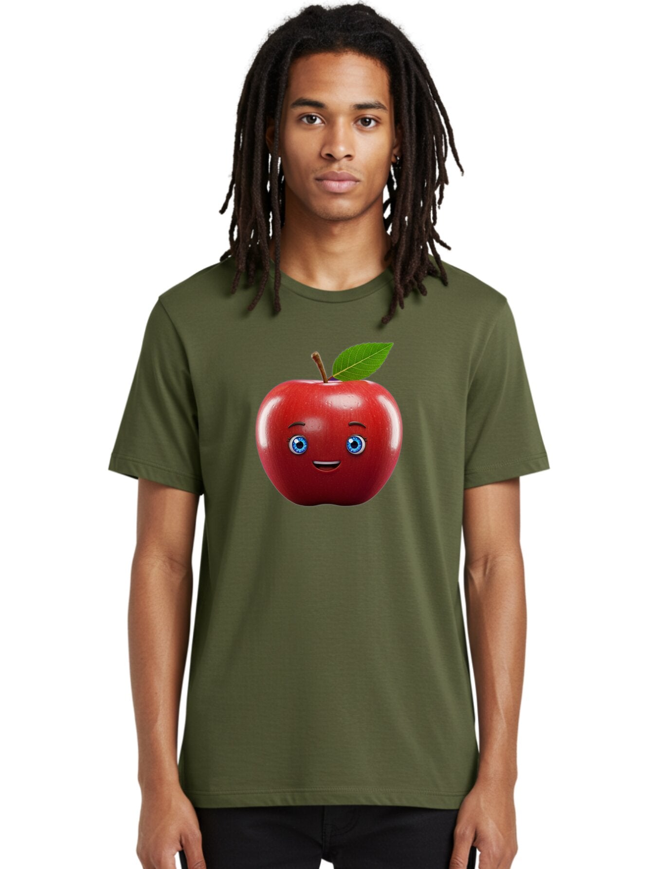 Smiling-Red-Apple-1 Men'S Graphic Tee, 100% Cotton, Comfortable Casual Summer Wear, Machine Washable, Vintage Camera, Old Camera, Antique Camera, Black Camera, Classic Photography, Photography Equipment, Nostalgic Device, Film Camera, Bao903 24