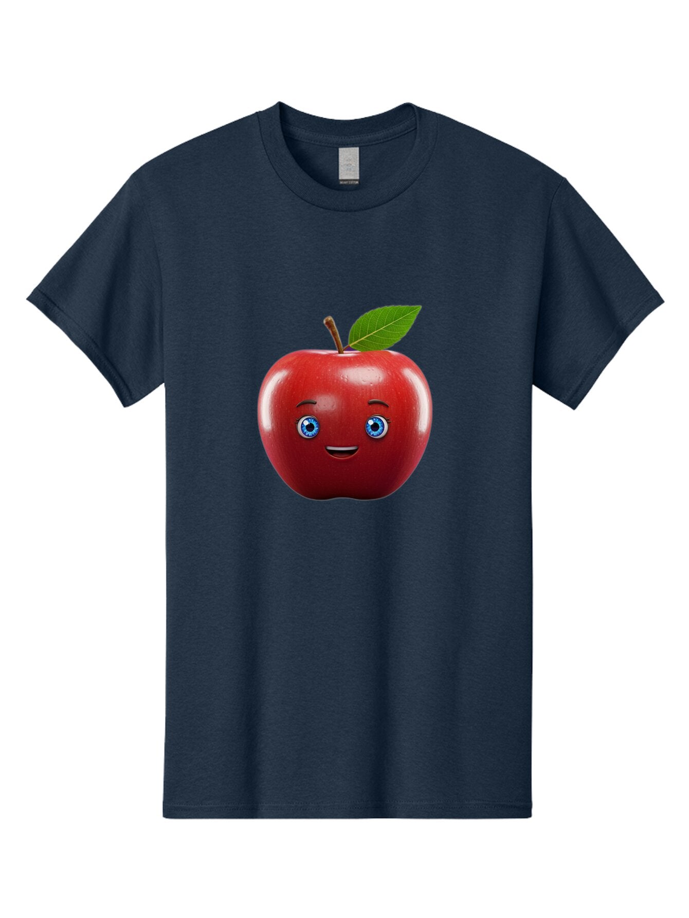 Smiling-Red-Apple-1 Men'S Graphic Tee, 100% Cotton, Comfortable Casual Summer Wear, Machine Washable, Vintage Camera, Old Camera, Antique Camera, Black Camera, Classic Photography, Photography Equipment, Nostalgic Device, Film Camera, Bao903 12