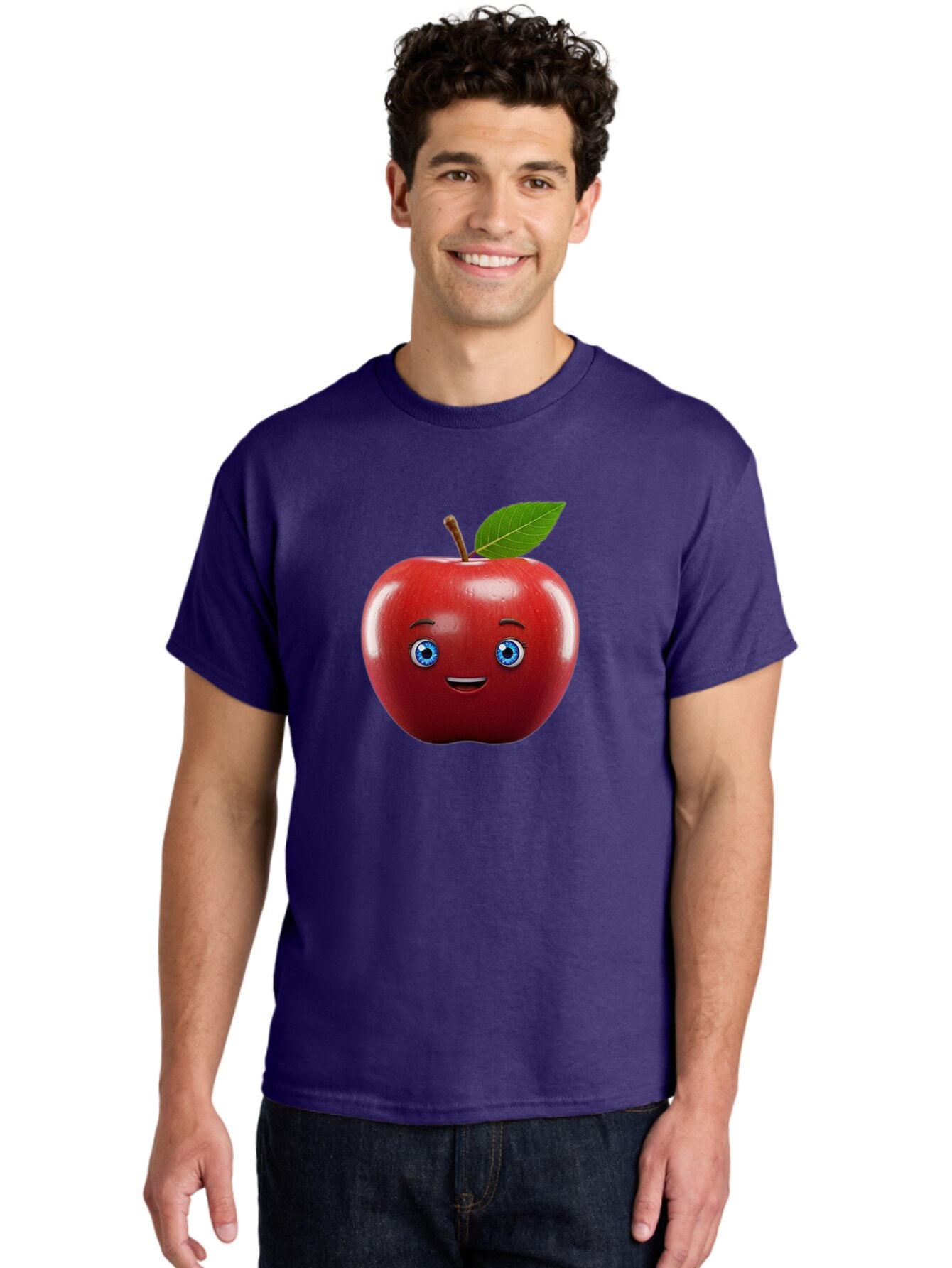 Smiling-Red-Apple-1 Men'S Graphic Tee, 100% Cotton, Comfortable Casual Summer Wear, Machine Washable, Vintage Camera, Old Camera, Antique Camera, Black Camera, Classic Photography, Photography Equipment, Nostalgic Device, Film Camera, Bao903 25