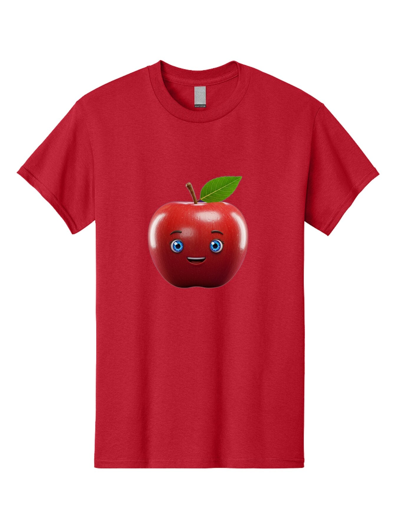 Smiling-Red-Apple-1 Men'S Graphic Tee, 100% Cotton, Comfortable Casual Summer Wear, Machine Washable, Vintage Camera, Old Camera, Antique Camera, Black Camera, Classic Photography, Photography Equipment, Nostalgic Device, Film Camera, Bao903 4