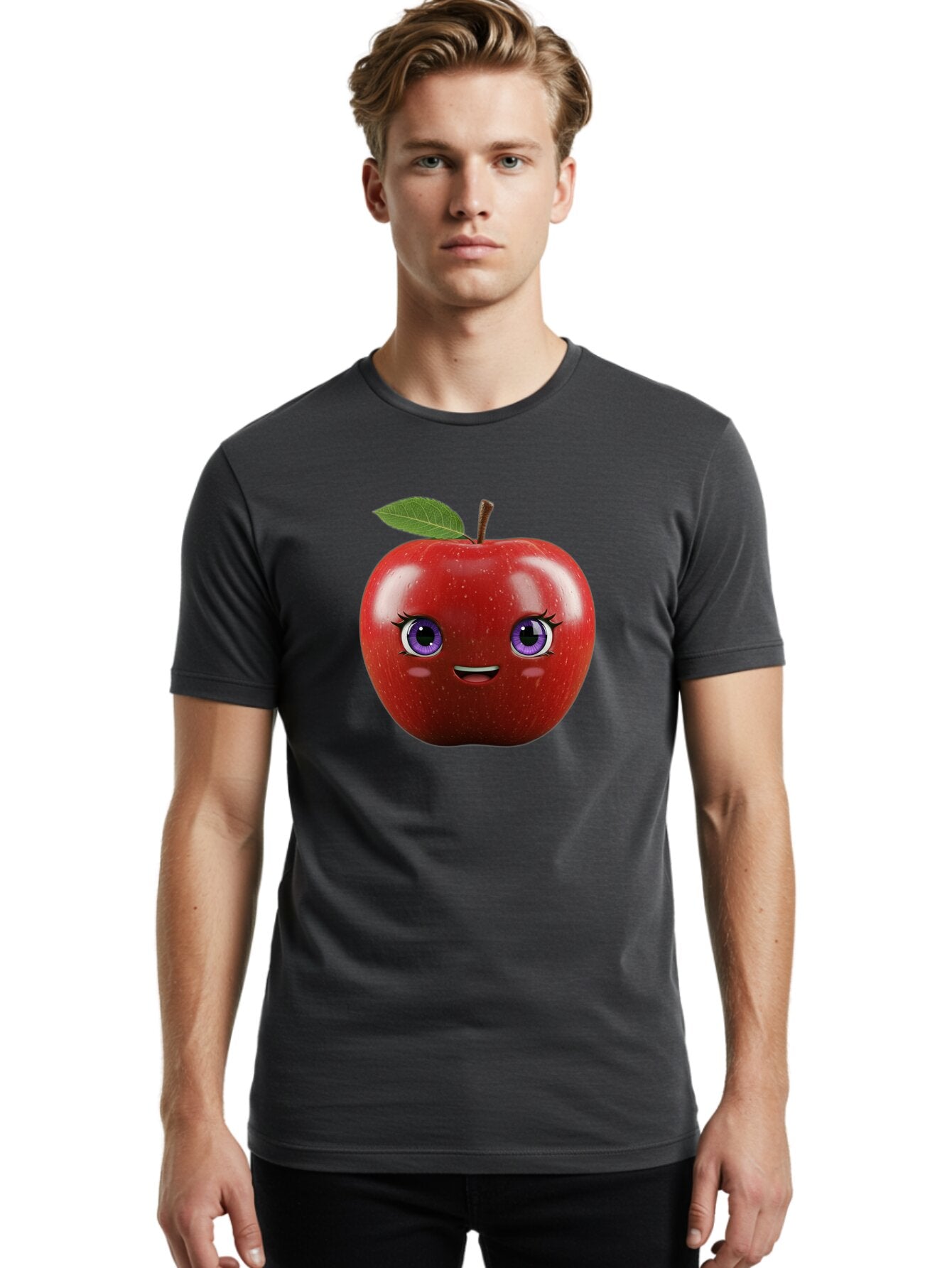 Smiling-Red-Apple Men'S Graphic Tee, 100% Cotton, Comfortable Casual Summer Wear, Machine Washable, Vintage Camera, Old Camera, Antique Camera, Black Camera, Classic Photography, Photography Equipment, Nostalgic Device, Film Camera, Camera Art Bao904 26