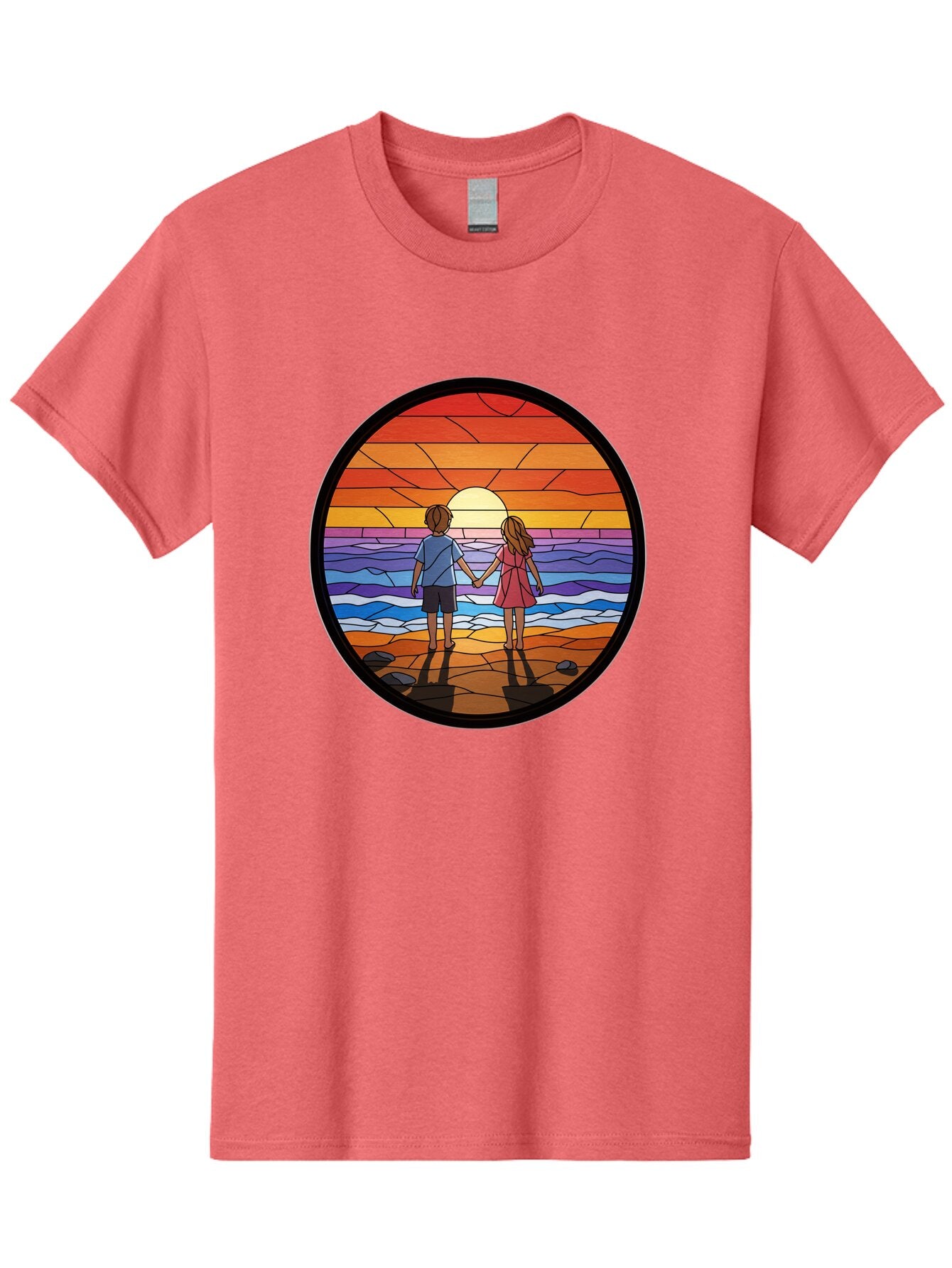 Stained-Glass-Couple Men'S Graphic Tee, 100% Cotton, Comfortable Casual Summer Wear, Machine Washable, Vintage Camera, Old Camera, Antique Camera, Black Camera, Classic Photography, Photography Equipment, Nostalgic Device, Film Camera, Bao922
