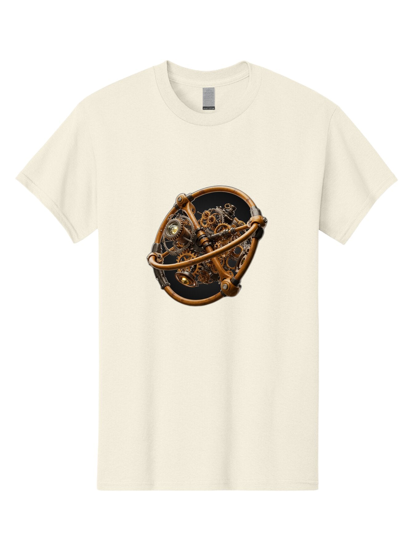 Steampunk-Gear-Globe Men'S Graphic Tee, 100% Cotton, Comfortable Casual Summer Wear, Machine Washable, Vintage Camera, Old Camera, Antique Camera, Black Camera, Classic Photography, Photography Equipment, Nostalgic Device, Film Camera, Bao925 15