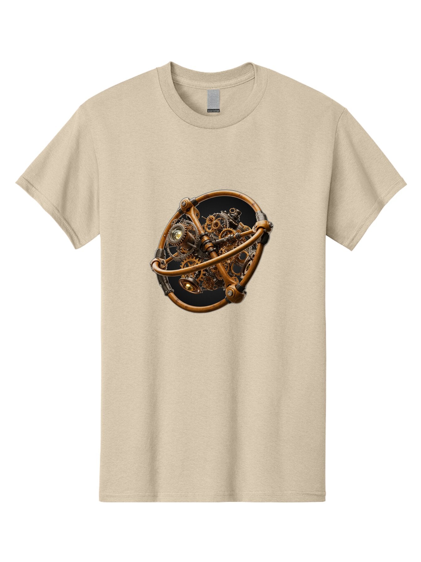 Steampunk-Gear-Globe Men'S Graphic Tee, 100% Cotton, Comfortable Casual Summer Wear, Machine Washable, Vintage Camera, Old Camera, Antique Camera, Black Camera, Classic Photography, Photography Equipment, Nostalgic Device, Film Camera, Bao925 8