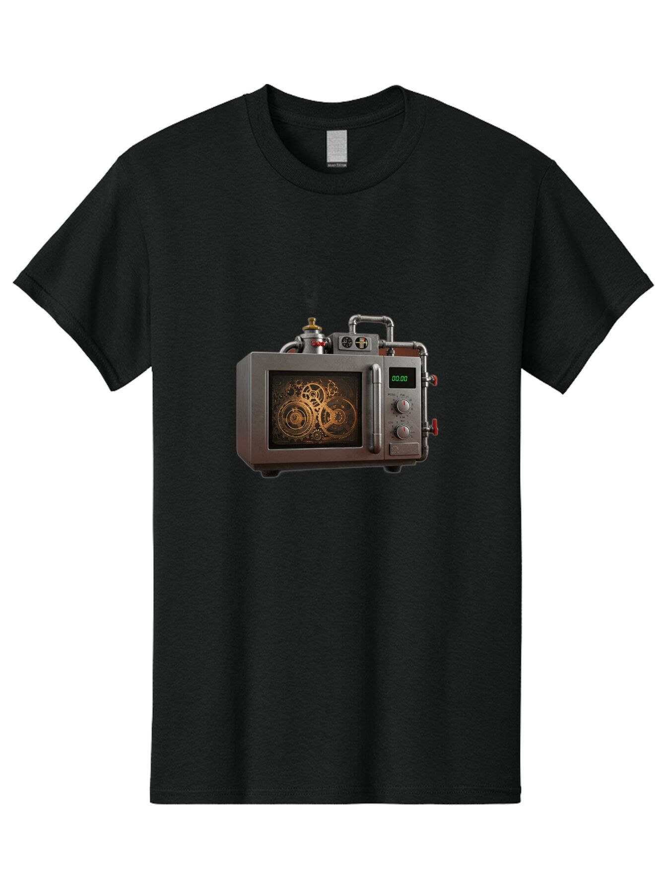 Steampunk-Microwave Men'S Graphic Tee, 100% Cotton, Comfortable Casual Summer Wear, Machine Washable, Vintage Camera, Old Camera, Antique Camera, Black Camera, Classic Photography, Photography Equipment, Nostalgic Device, Film Camera, Bao927 13