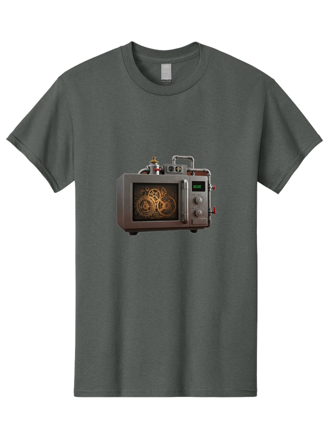 Steampunk-Microwave Men'S Graphic Tee, 100% Cotton, Comfortable Casual Summer Wear, Machine Washable, Vintage Camera, Old Camera, Antique Camera, Black Camera, Classic Photography, Photography Equipment, Nostalgic Device, Film Camera, Bao927 5