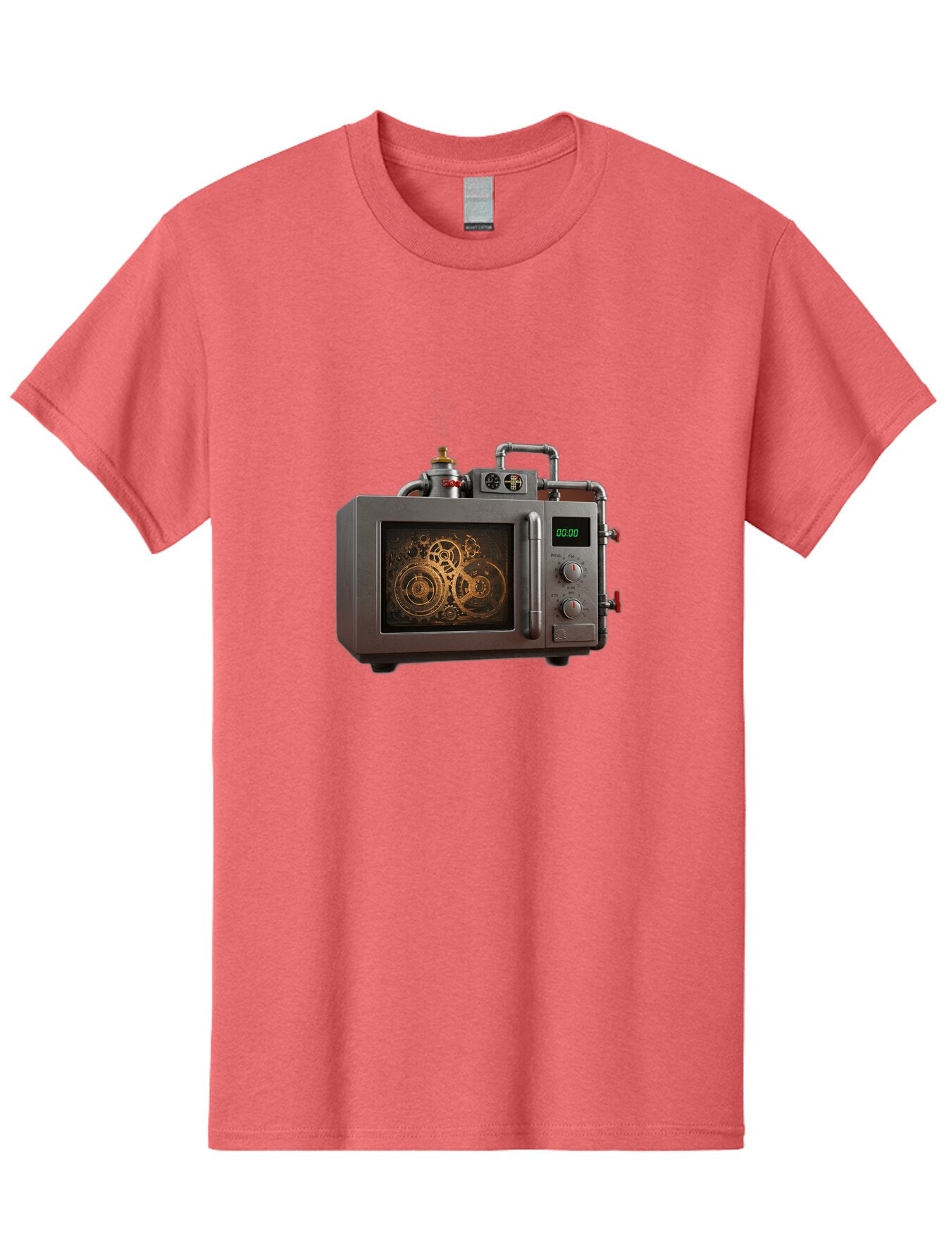 Steampunk-Microwave Men'S Graphic Tee, 100% Cotton, Comfortable Casual Summer Wear, Machine Washable, Vintage Camera, Old Camera, Antique Camera, Black Camera, Classic Photography, Photography Equipment, Nostalgic Device, Film Camera, Bao927 7