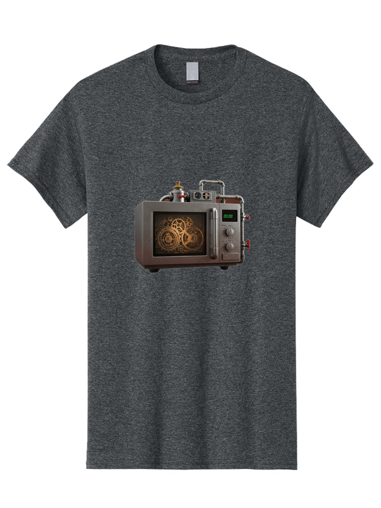 Steampunk-Microwave Men'S Graphic Tee, 100% Cotton, Comfortable Casual Summer Wear, Machine Washable, Vintage Camera, Old Camera, Antique Camera, Black Camera, Classic Photography, Photography Equipment, Nostalgic Device, Film Camera, Bao927 8