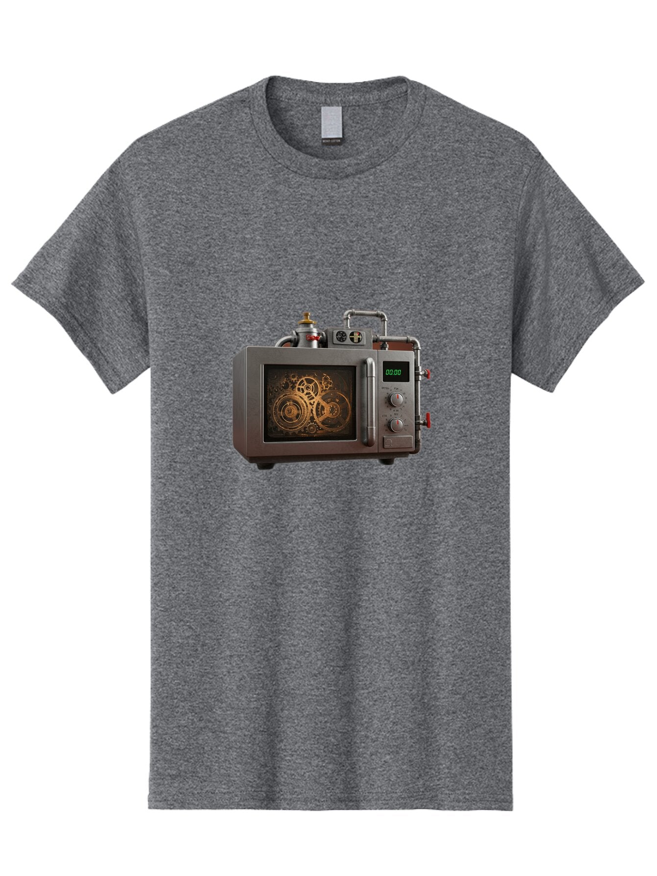 Steampunk-Microwave Men'S Graphic Tee, 100% Cotton, Comfortable Casual Summer Wear, Machine Washable, Vintage Camera, Old Camera, Antique Camera, Black Camera, Classic Photography, Photography Equipment, Nostalgic Device, Film Camera, Bao927