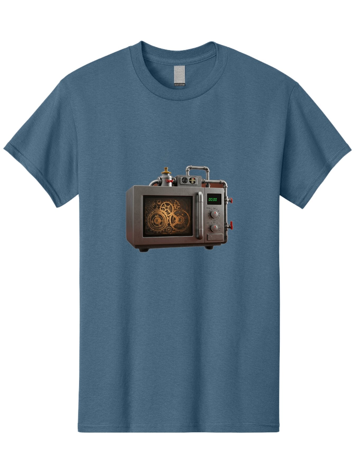 Steampunk-Microwave Men'S Graphic Tee, 100% Cotton, Comfortable Casual Summer Wear, Machine Washable, Vintage Camera, Old Camera, Antique Camera, Black Camera, Classic Photography, Photography Equipment, Nostalgic Device, Film Camera, Bao927