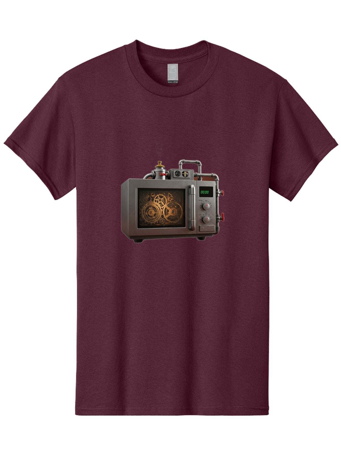 Steampunk-Microwave Men'S Graphic Tee, 100% Cotton, Comfortable Casual Summer Wear, Machine Washable, Vintage Camera, Old Camera, Antique Camera, Black Camera, Classic Photography, Photography Equipment, Nostalgic Device, Film Camera, Bao927 3