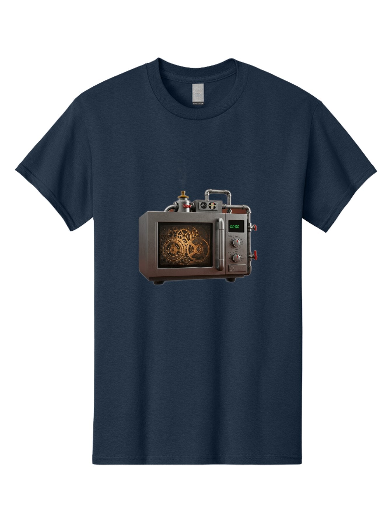 Steampunk-Microwave Men'S Graphic Tee, 100% Cotton, Comfortable Casual Summer Wear, Machine Washable, Vintage Camera, Old Camera, Antique Camera, Black Camera, Classic Photography, Photography Equipment, Nostalgic Device, Film Camera, Bao927 12