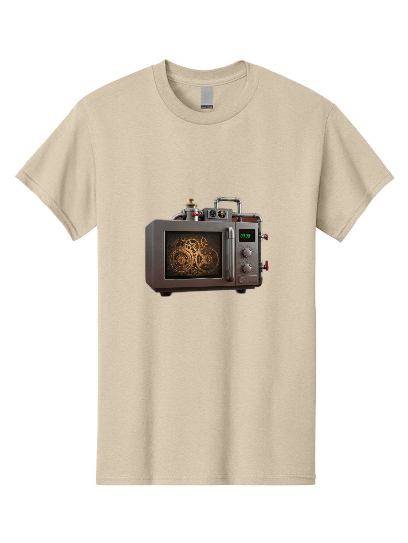 Steampunk-Microwave Men'S Graphic Tee, 100% Cotton, Comfortable Casual Summer Wear, Machine Washable, Vintage Camera, Old Camera, Antique Camera, Black Camera, Classic Photography, Photography Equipment, Nostalgic Device, Film Camera, Bao927 9