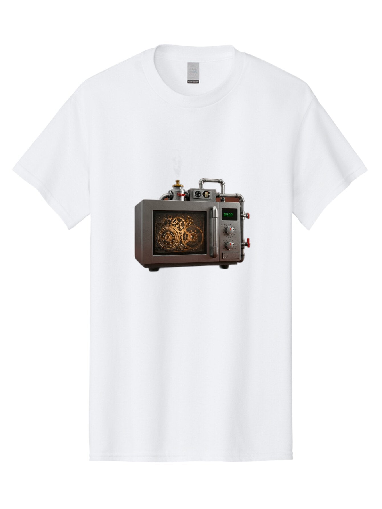 Steampunk-Microwave Men'S Graphic Tee, 100% Cotton, Comfortable Casual Summer Wear, Machine Washable, Vintage Camera, Old Camera, Antique Camera, Black Camera, Classic Photography, Photography Equipment, Nostalgic Device, Film Camera, Bao927 4