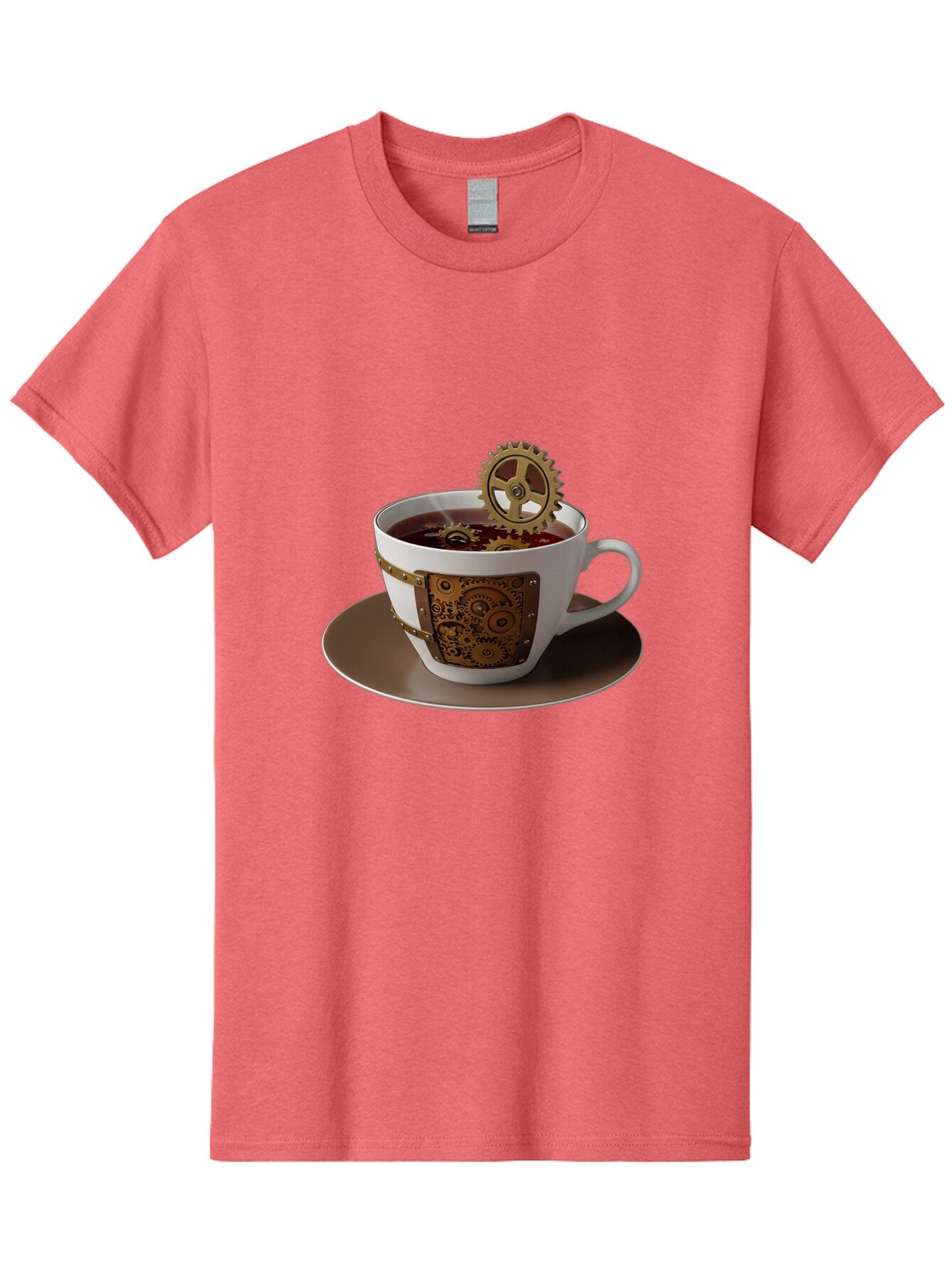 Steampunk-Tea-Cup Men'S Graphic Tee, 100% Cotton, Comfortable Casual Summer Wear, Machine Washable, Vintage Camera, Old Camera, Antique Camera, Black Camera, Classic Photography, Photography Equipment, Nostalgic Device, Film Camera, Camera Art Bao928 3