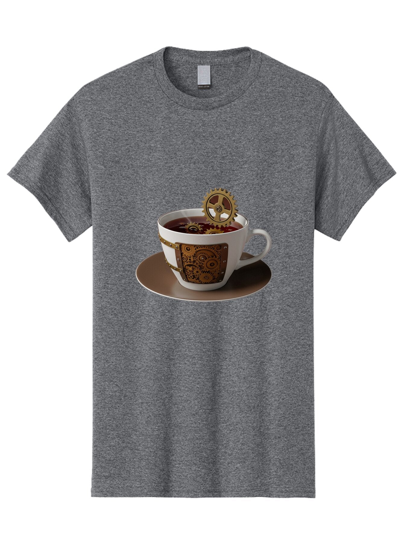 Steampunk-Tea-Cup Men'S Graphic Tee, 100% Cotton, Comfortable Casual Summer Wear, Machine Washable, Vintage Camera, Old Camera, Antique Camera, Black Camera, Classic Photography, Photography Equipment, Nostalgic Device, Film Camera, Camera Art Bao928 15