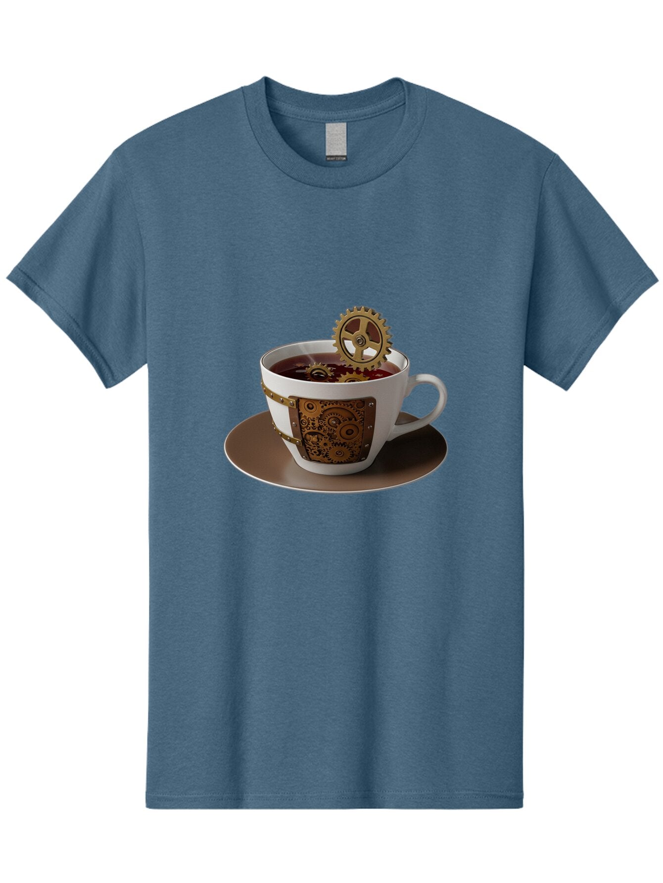 Steampunk-Tea-Cup Men'S Graphic Tee, 100% Cotton, Comfortable Casual Summer Wear, Machine Washable, Vintage Camera, Old Camera, Antique Camera, Black Camera, Classic Photography, Photography Equipment, Nostalgic Device, Film Camera, Camera Art Bao928 8