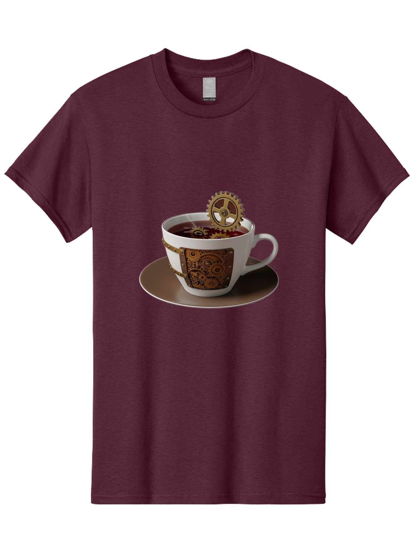 Steampunk-Tea-Cup Men'S Graphic Tee, 100% Cotton, Comfortable Casual Summer Wear, Machine Washable, Vintage Camera, Old Camera, Antique Camera, Black Camera, Classic Photography, Photography Equipment, Nostalgic Device, Film Camera, Camera Art Bao928 7