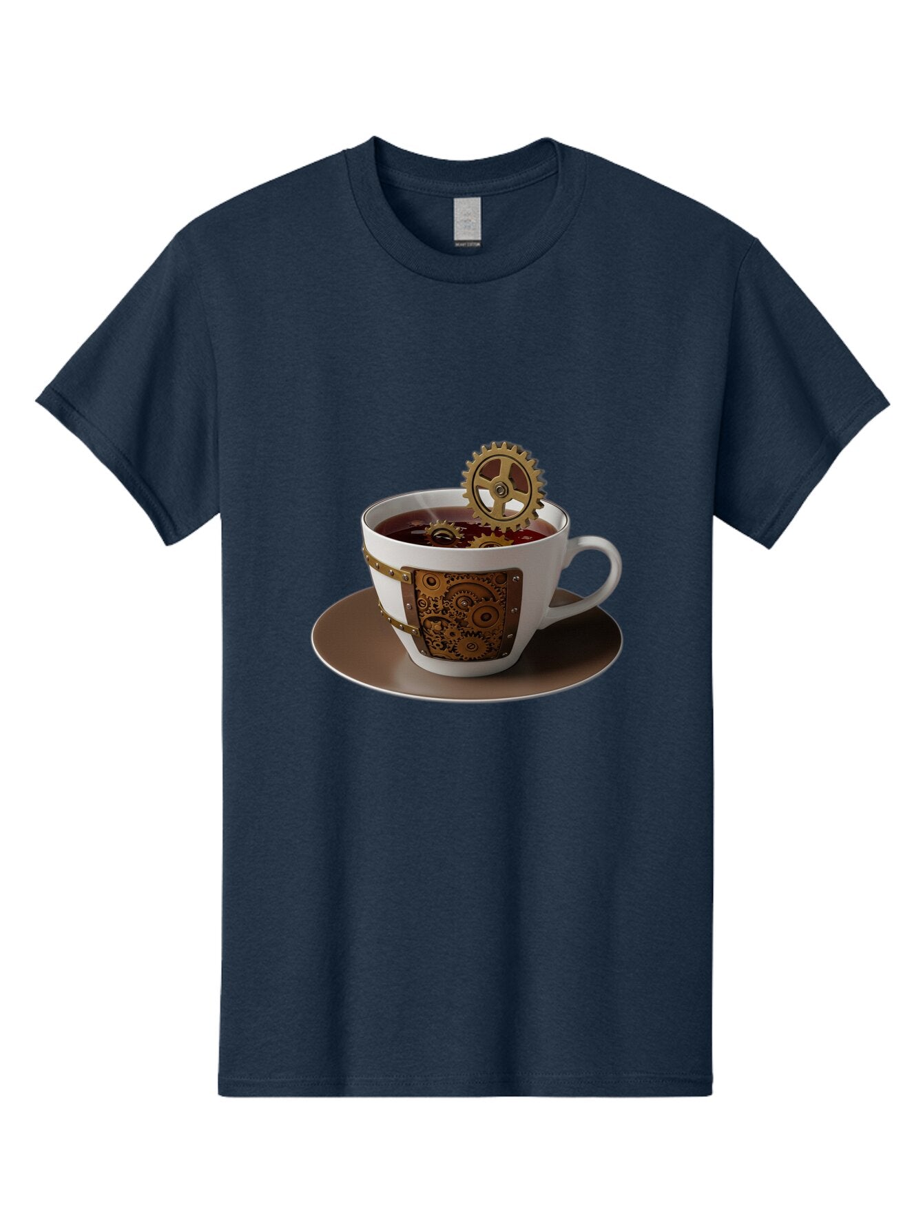 Steampunk-Tea-Cup Men'S Graphic Tee, 100% Cotton, Comfortable Casual Summer Wear, Machine Washable, Vintage Camera, Old Camera, Antique Camera, Black Camera, Classic Photography, Photography Equipment, Nostalgic Device, Film Camera, Camera Art Bao928 9