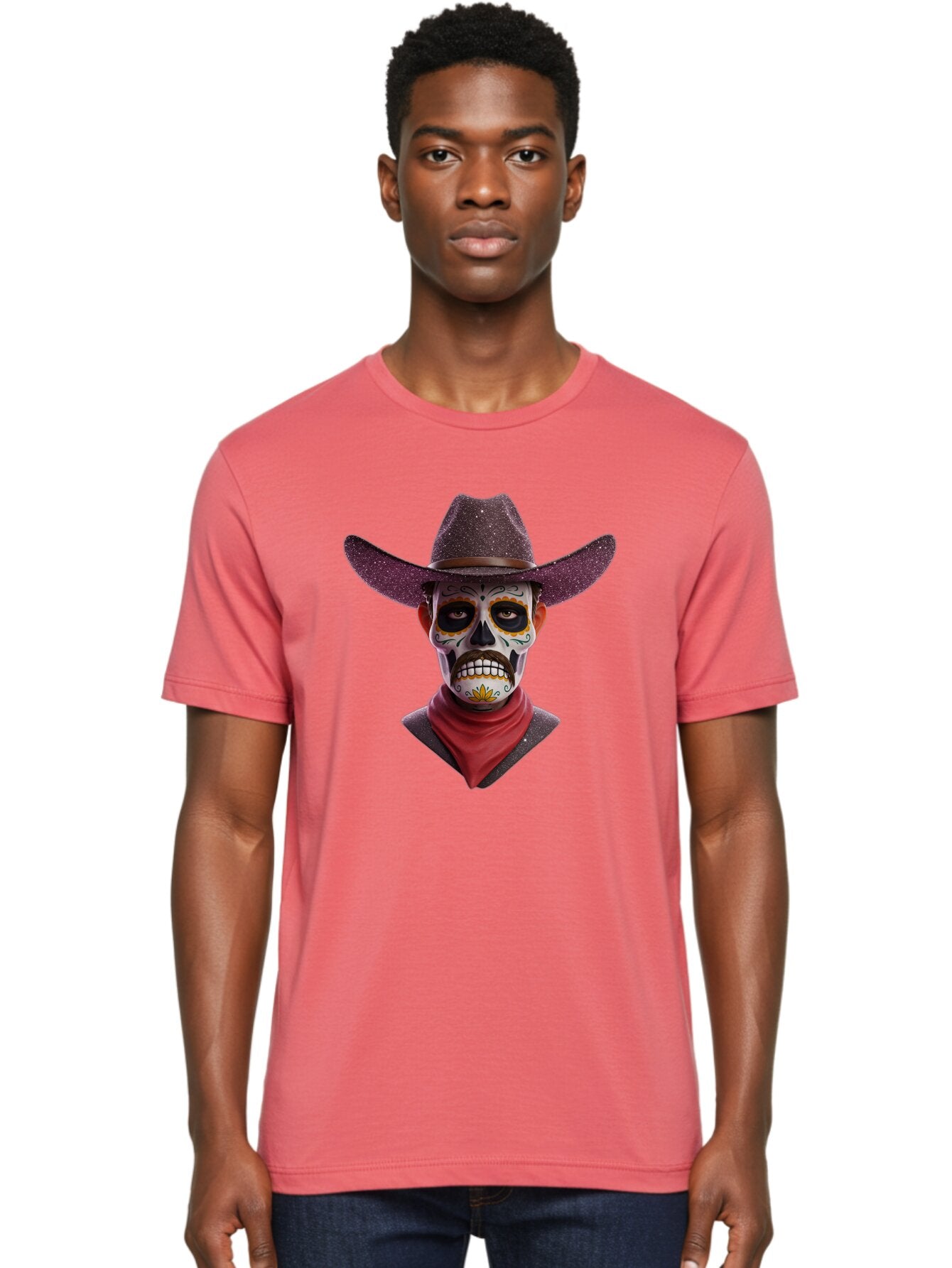 Sugar-Skull-Cowboy Men'S Graphic Tee, 100% Cotton, Comfortable Casual Summer Wear, Machine Washable, Vintage Camera, Old Camera, Antique Camera, Black Camera, Classic Photography, Photography Equipment, Nostalgic Device, Film Camera, Bao931 17