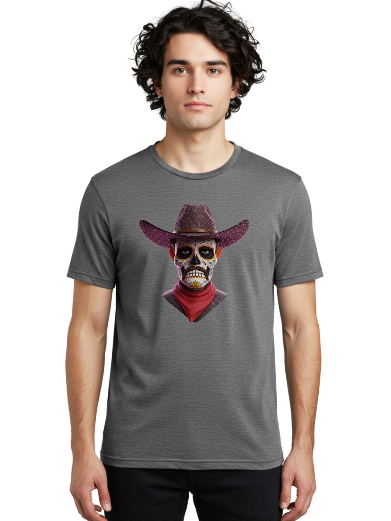 Sugar-Skull-Cowboy Men'S Graphic Tee, 100% Cotton, Comfortable Casual Summer Wear, Machine Washable, Vintage Camera, Old Camera, Antique Camera, Black Camera, Classic Photography, Photography Equipment, Nostalgic Device, Film Camera, Bao931 30