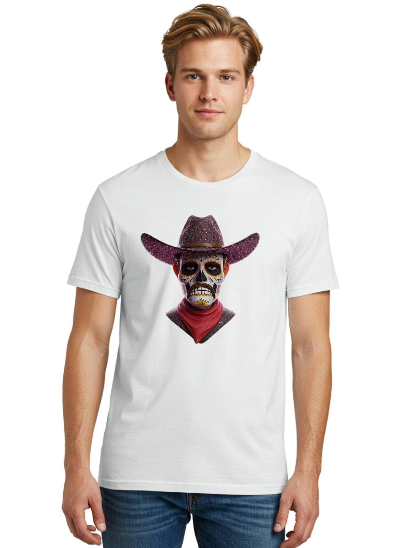 Sugar-Skull-Cowboy Men'S Graphic Tee, 100% Cotton, Comfortable Casual Summer Wear, Machine Washable, Vintage Camera, Old Camera, Antique Camera, Black Camera, Classic Photography, Photography Equipment, Nostalgic Device, Film Camera, Bao931 28