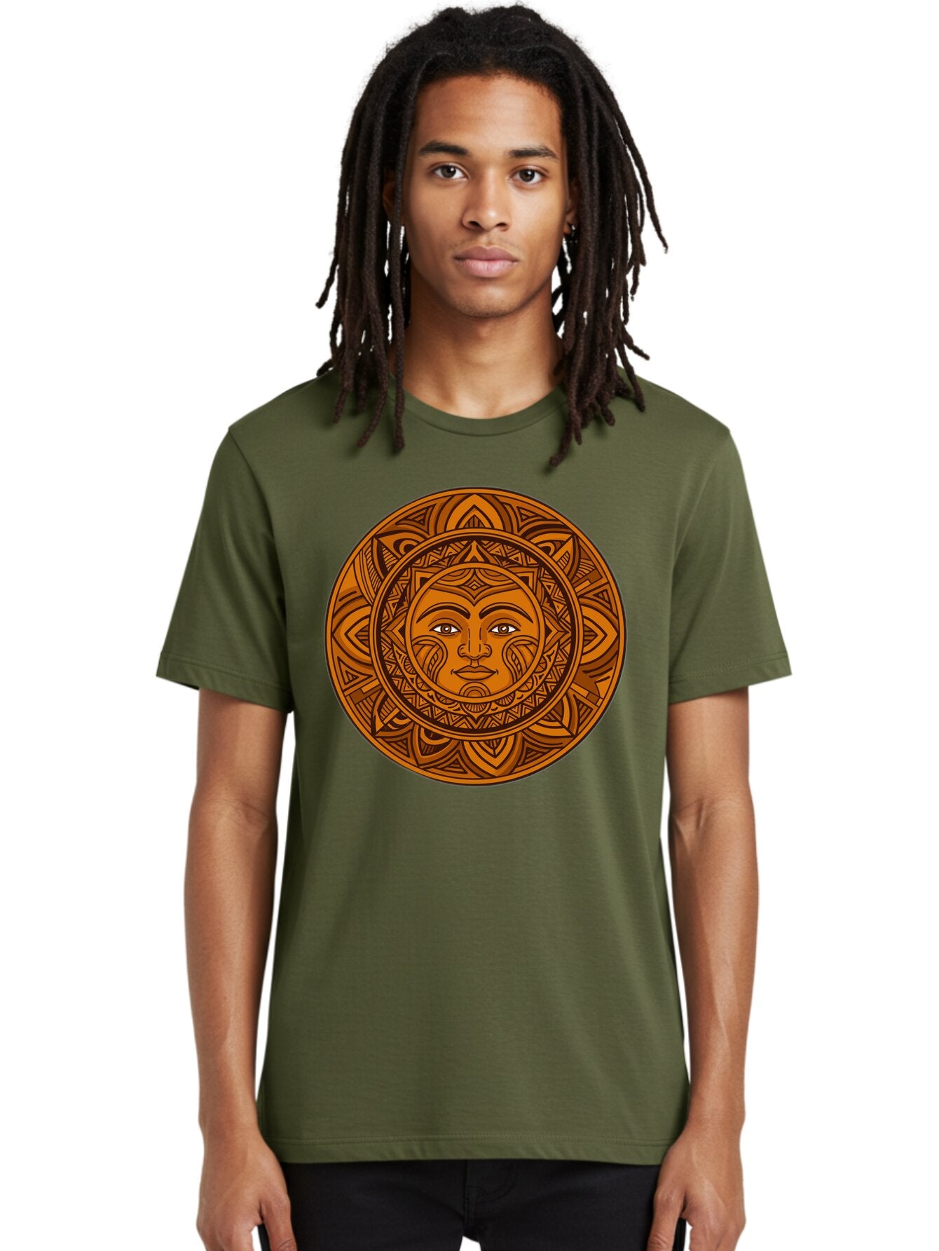 Sun-Face-Mandala Men'S Graphic Tee, 100% Cotton, Comfortable Casual Summer Wear, Machine Washable, Vintage Camera, Old Camera, Antique Camera, Black Camera, Classic Photography, Photography Equipment, Nostalgic Device, Film Camera, Camera Art Bao933 28