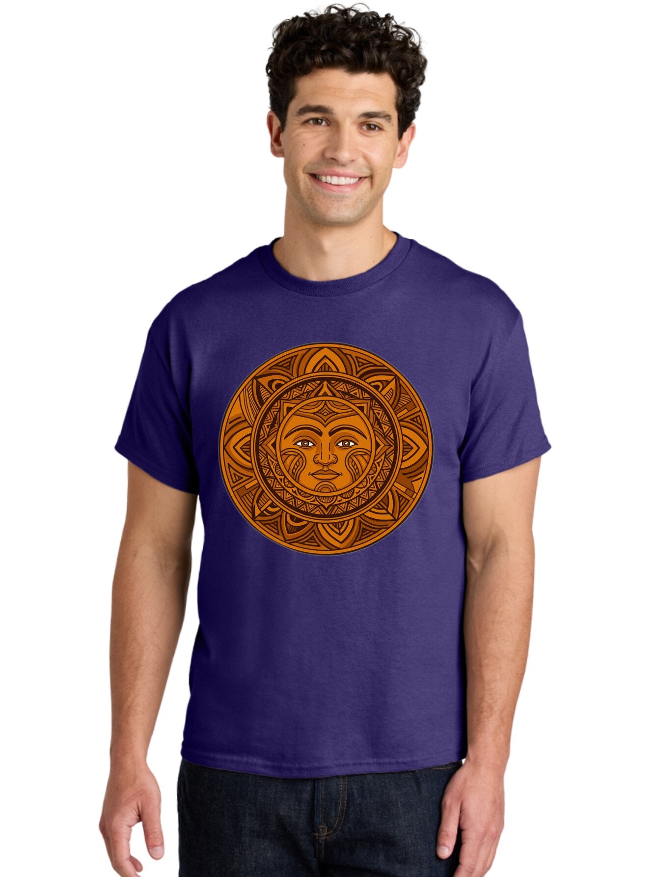 Sun-Face-Mandala Men'S Graphic Tee, 100% Cotton, Comfortable Casual Summer Wear, Machine Washable, Vintage Camera, Old Camera, Antique Camera, Black Camera, Classic Photography, Photography Equipment, Nostalgic Device, Film Camera, Camera Art Bao933 23