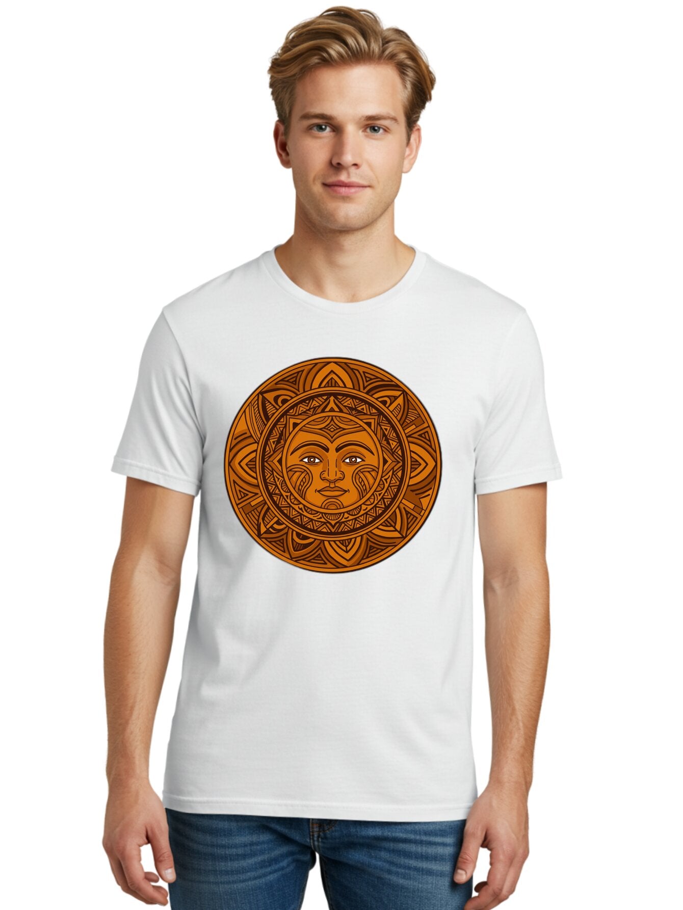 Sun-Face-Mandala Men'S Graphic Tee, 100% Cotton, Comfortable Casual Summer Wear, Machine Washable, Vintage Camera, Old Camera, Antique Camera, Black Camera, Classic Photography, Photography Equipment, Nostalgic Device, Film Camera, Camera Art Bao933 21
