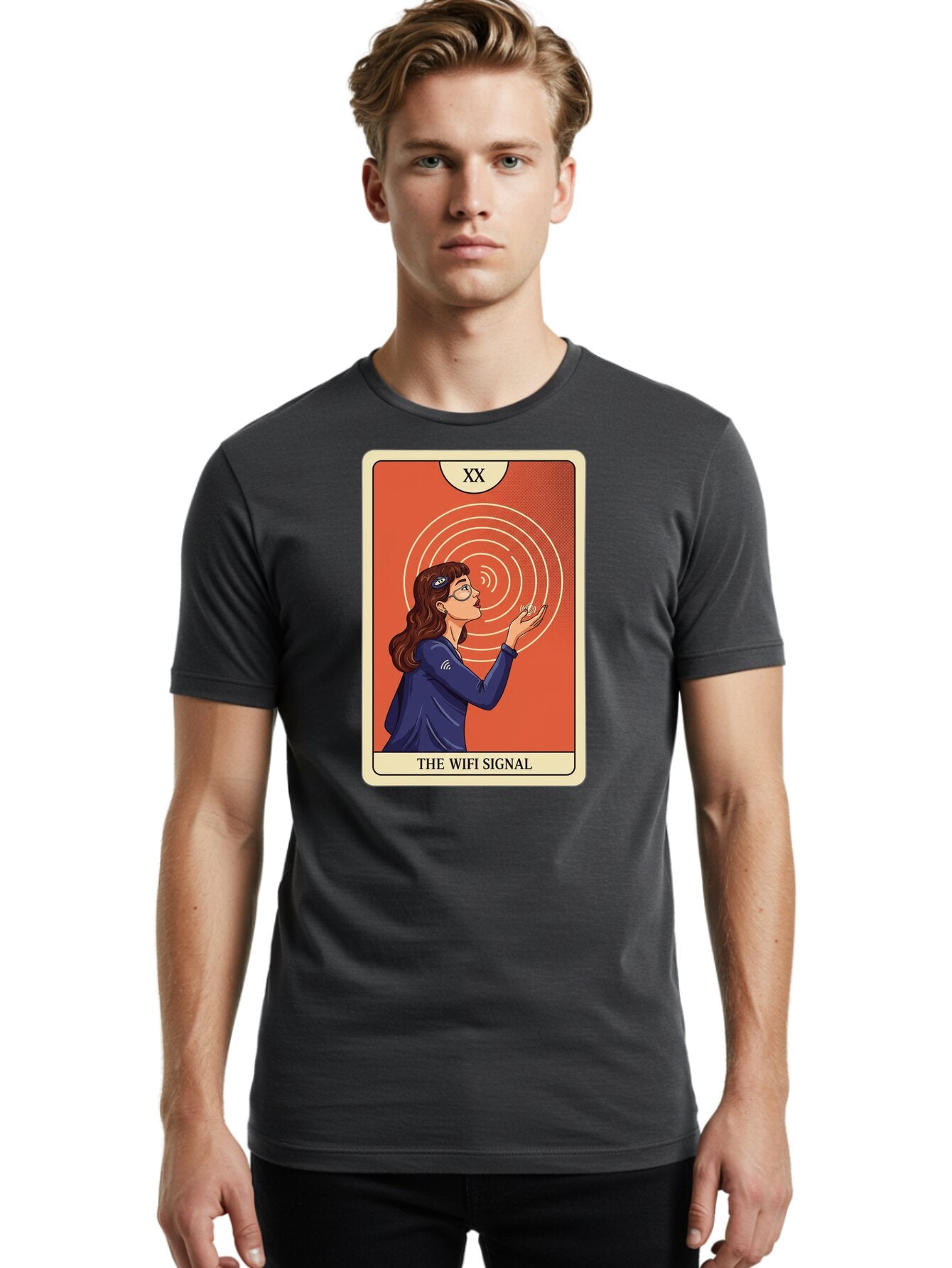 The-Wifi-Signal-1 Men'S Graphic Tee, 100% Cotton, Comfortable Casual Summer Wear, Machine Washable, Vintage Camera, Old Camera, Antique Camera, Black Camera, Classic Photography, Photography Equipment, Nostalgic Device, Film Camera, Camera Art Bao948 20