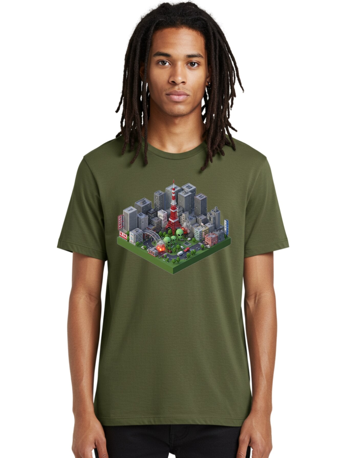 Tokyo-Cityscape Men'S Graphic Tee, 100% Cotton, Comfortable Casual Summer Wear, Machine Washable, Vintage Camera, Old Camera, Antique Camera, Black Camera, Classic Photography, Photography Equipment, Nostalgic Device, Film Camera, Camera Art Bao958 16