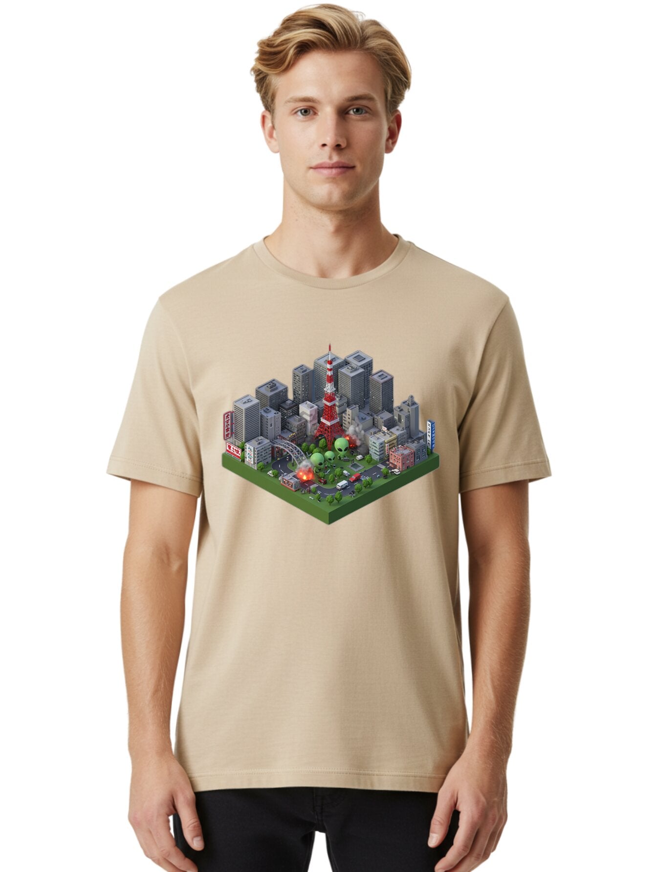 Tokyo-Cityscape Men'S Graphic Tee, 100% Cotton, Comfortable Casual Summer Wear, Machine Washable, Vintage Camera, Old Camera, Antique Camera, Black Camera, Classic Photography, Photography Equipment, Nostalgic Device, Film Camera, Camera Art Bao958 29