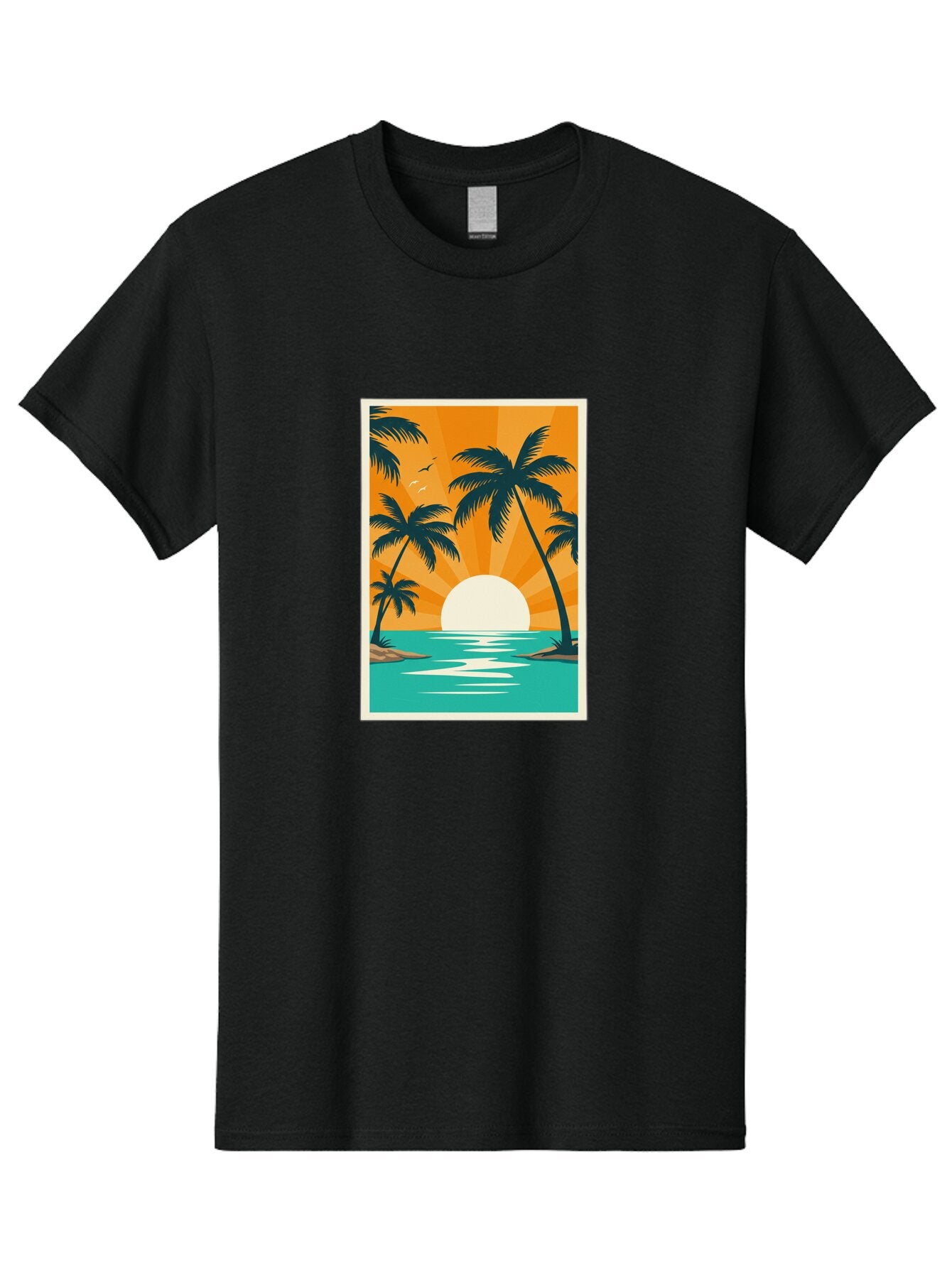 Tropical-Sunset Men'S Graphic Tee, 100% Cotton, Comfortable Casual Summer Wear, Machine Washable, Vintage Camera, Old Camera, Antique Camera, Black Camera, Classic Photography, Photography Equipment, Nostalgic Device, Film Camera, Camera Art Bao966 4
